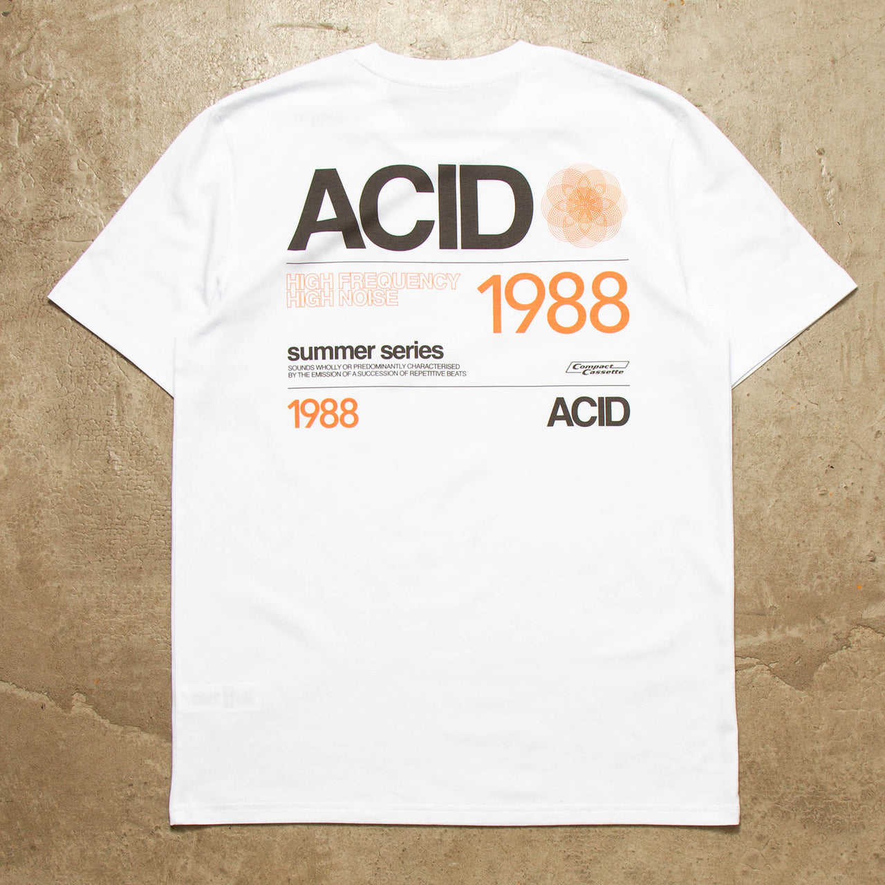 1988 Acid House Cassette Back Print - Tshirt - White