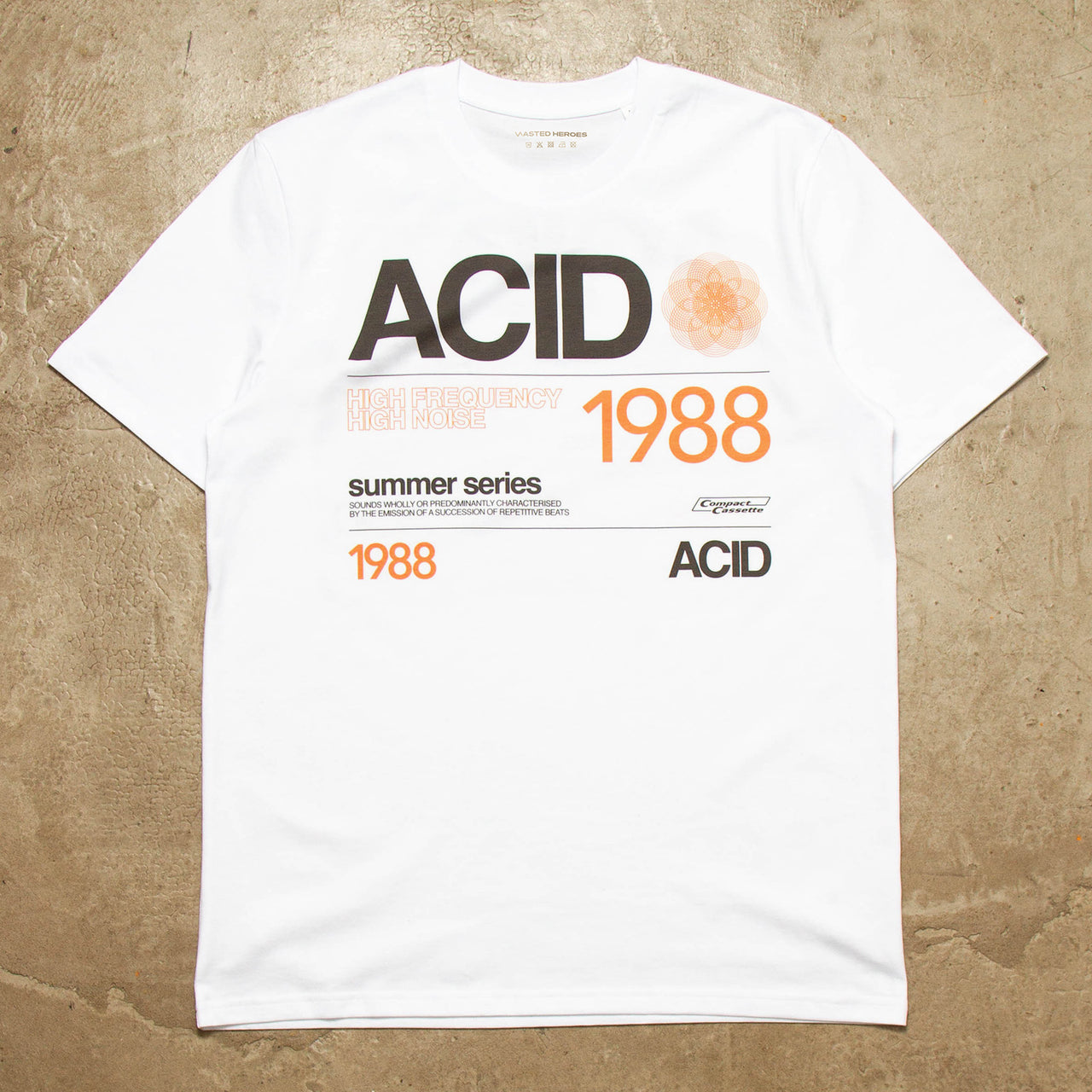 1988 Acid House Cassette Front Print - Tshirt - White