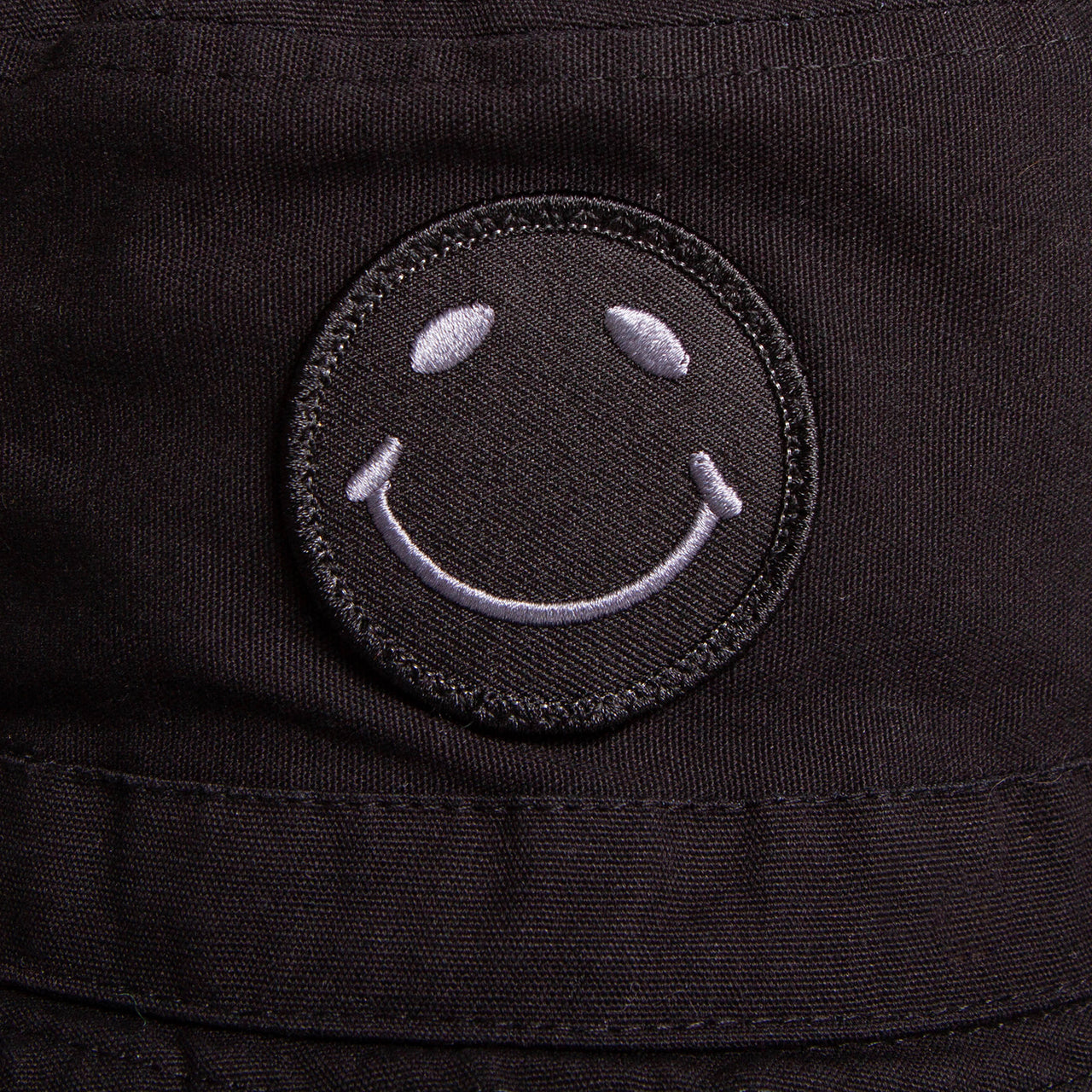 BB Smiley - Draw String Bucket Hat - Black