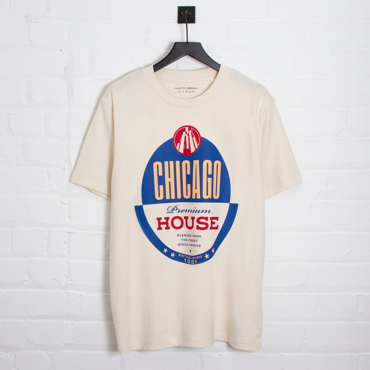 Chicago House Front Print - Tshirt - Natural