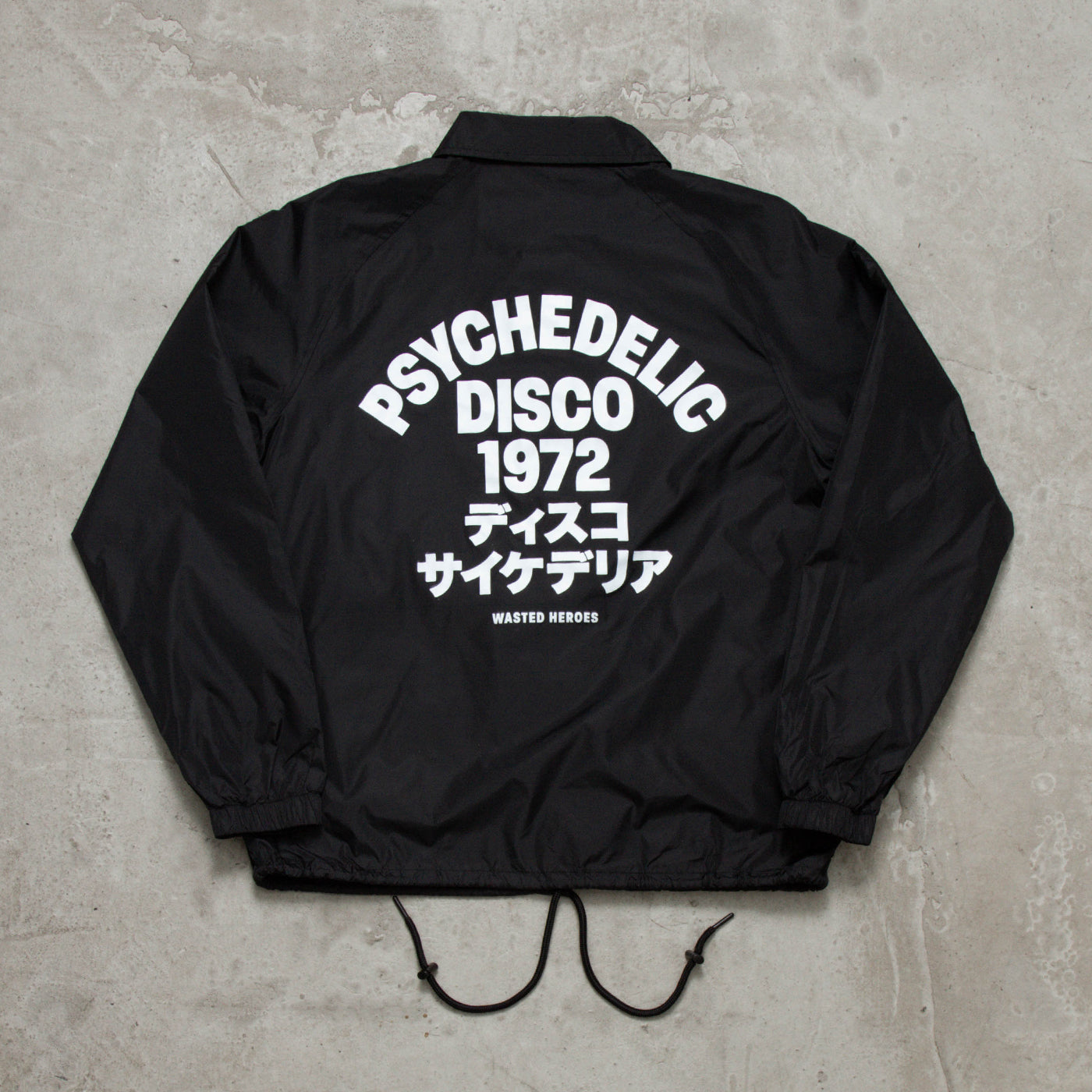 1972 Psychedelic Disco - Coach Jacket - Black