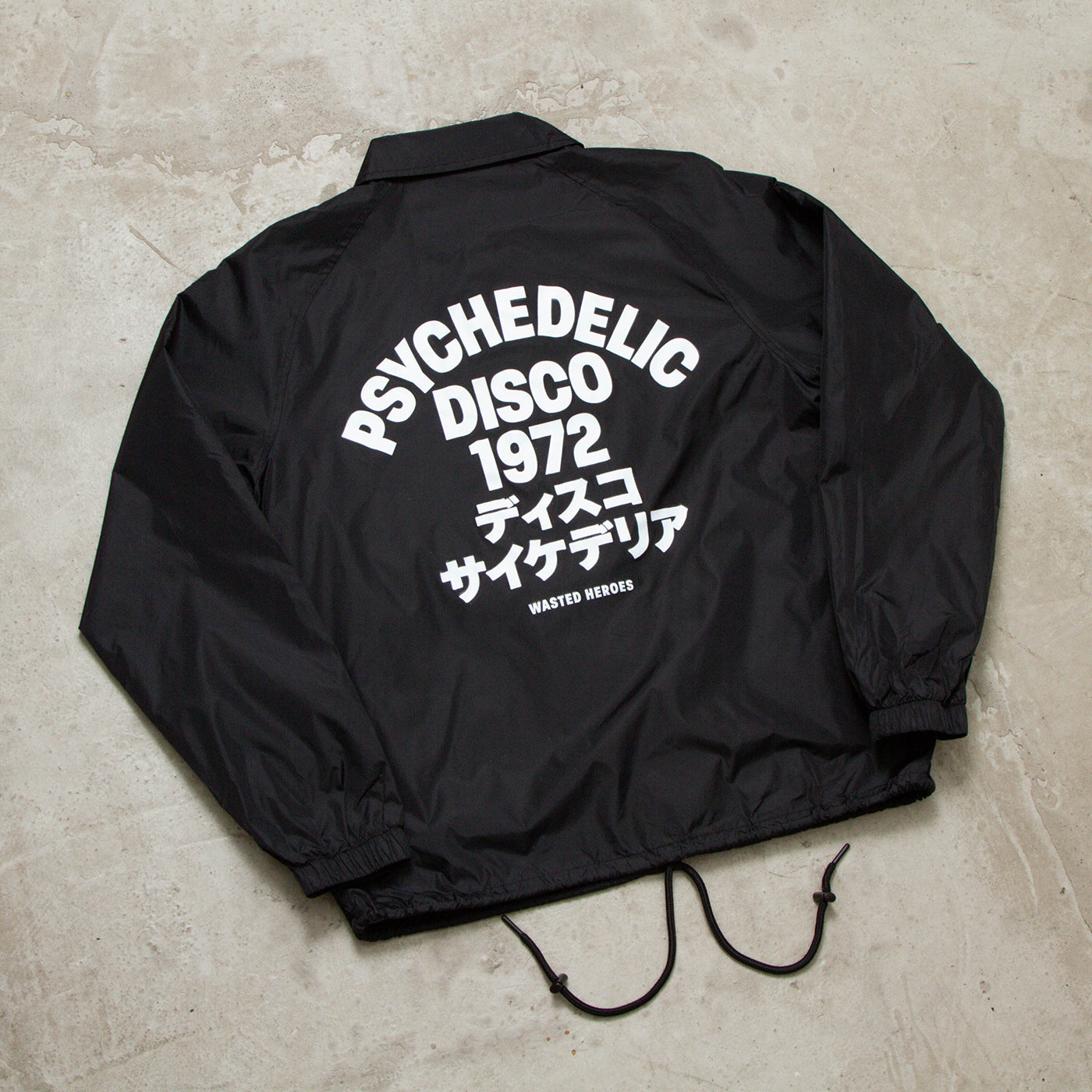 1972 Psychedelic Disco - Coach Jacket - Black