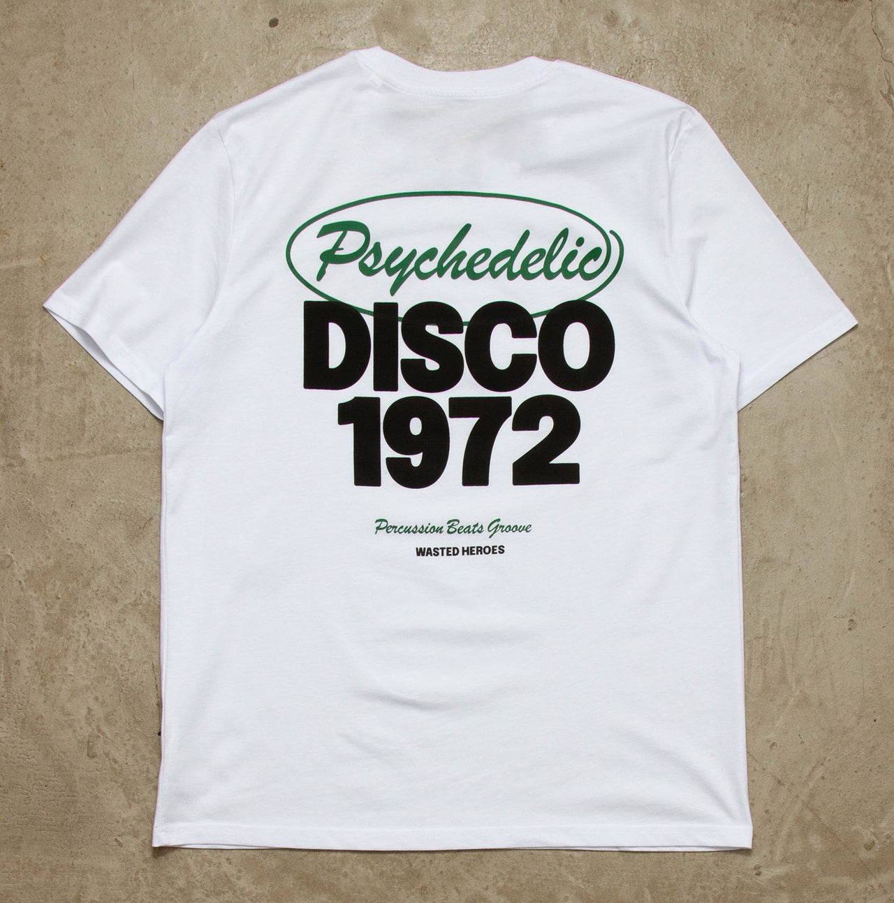 Circle Psychedelic Disco 1972 Back Print - Tshirt -White
