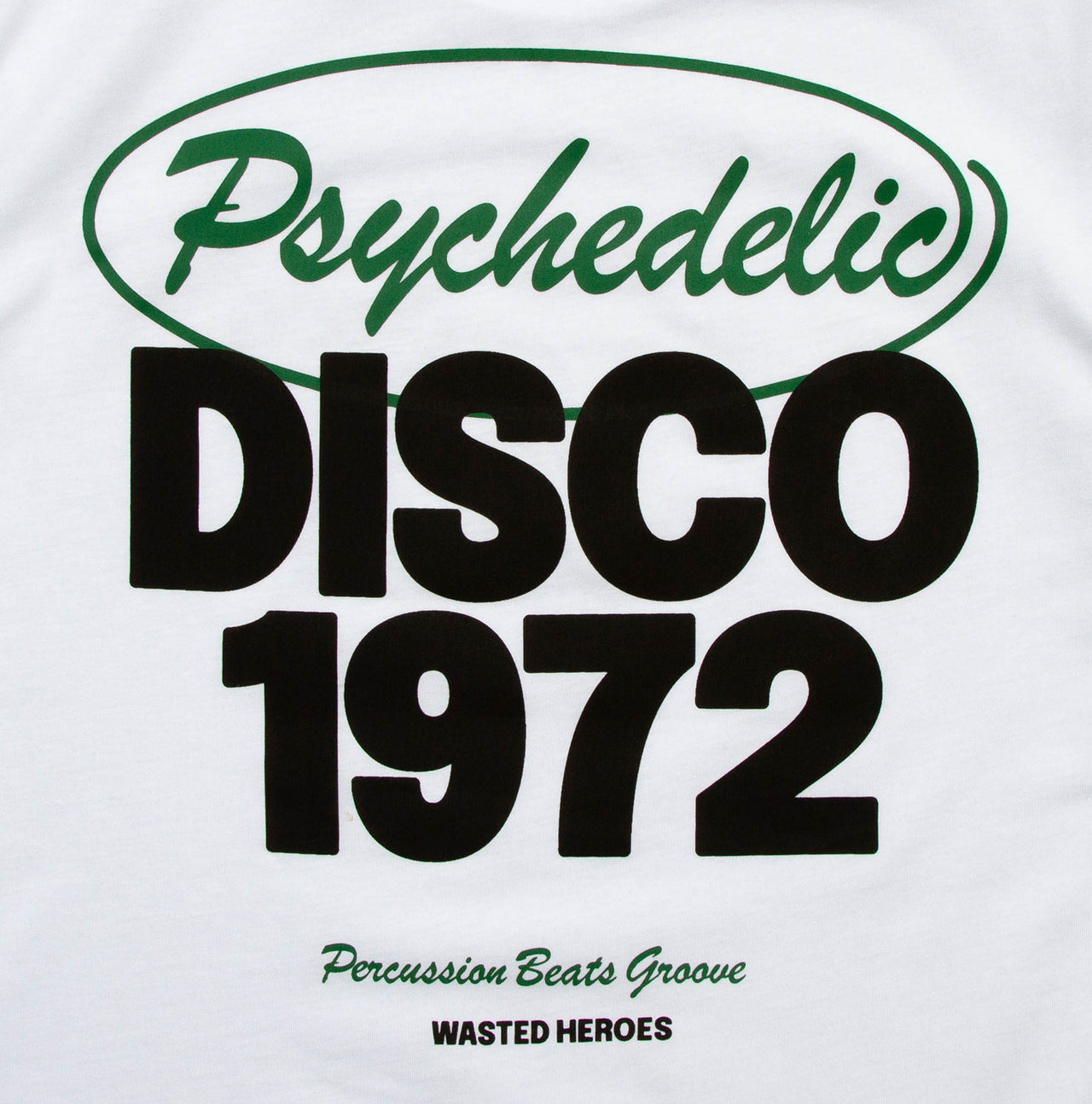 Circle Psychedelic Disco 1972 Back Print - Tshirt -White