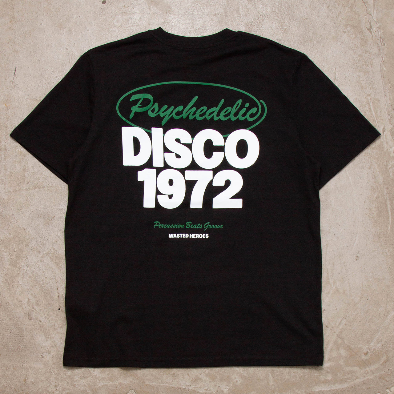 Circle Psychedelic Disco 1972 Back Print - Tshirt - Black