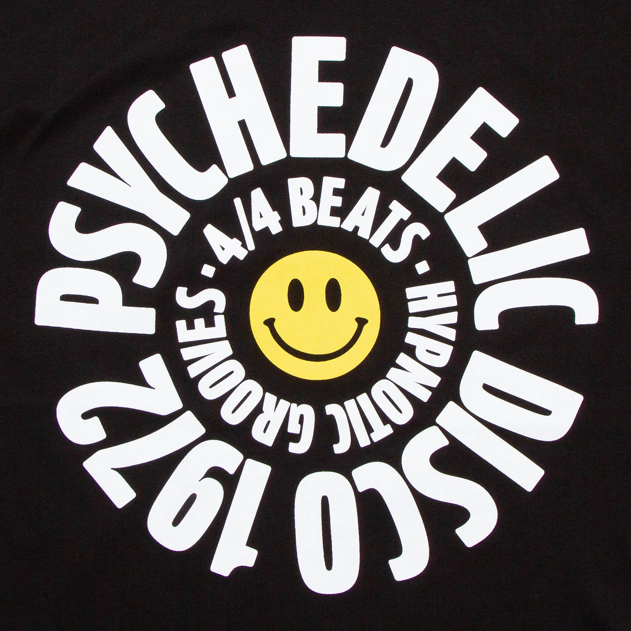 Smiler Psychedelic Disco 1972 Back Print - Tshirt - Black
