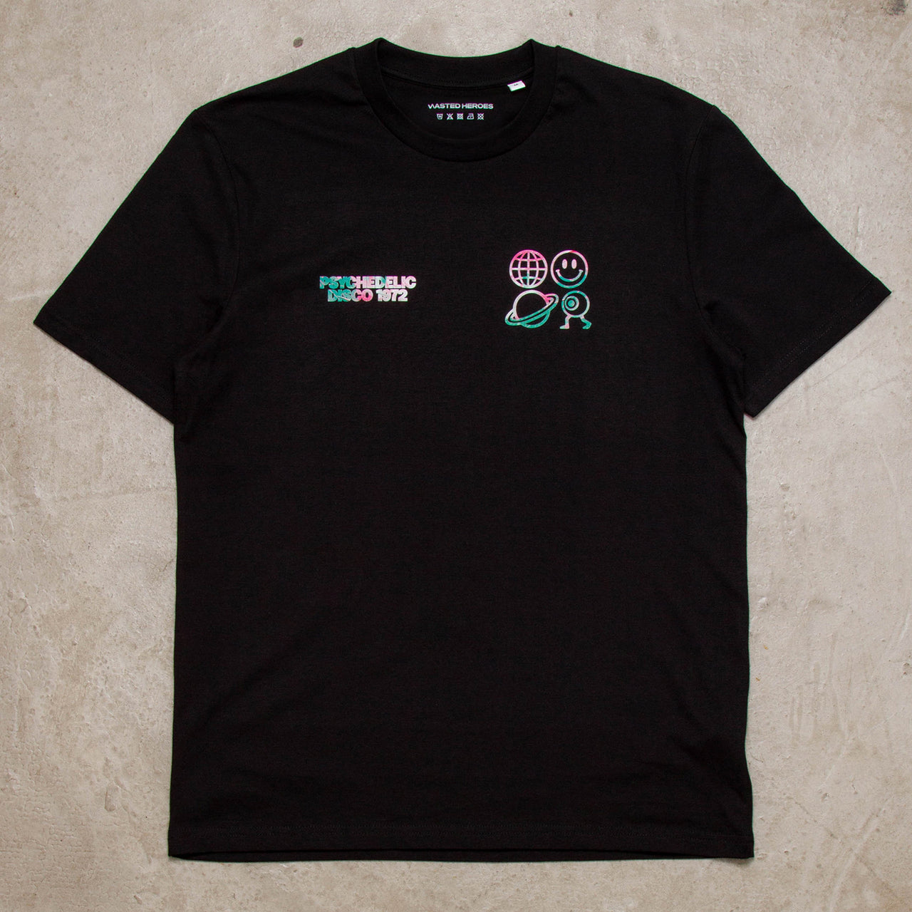 Crest Saturn Elements Psychedelic Disco 1972 - Tshirt - Black