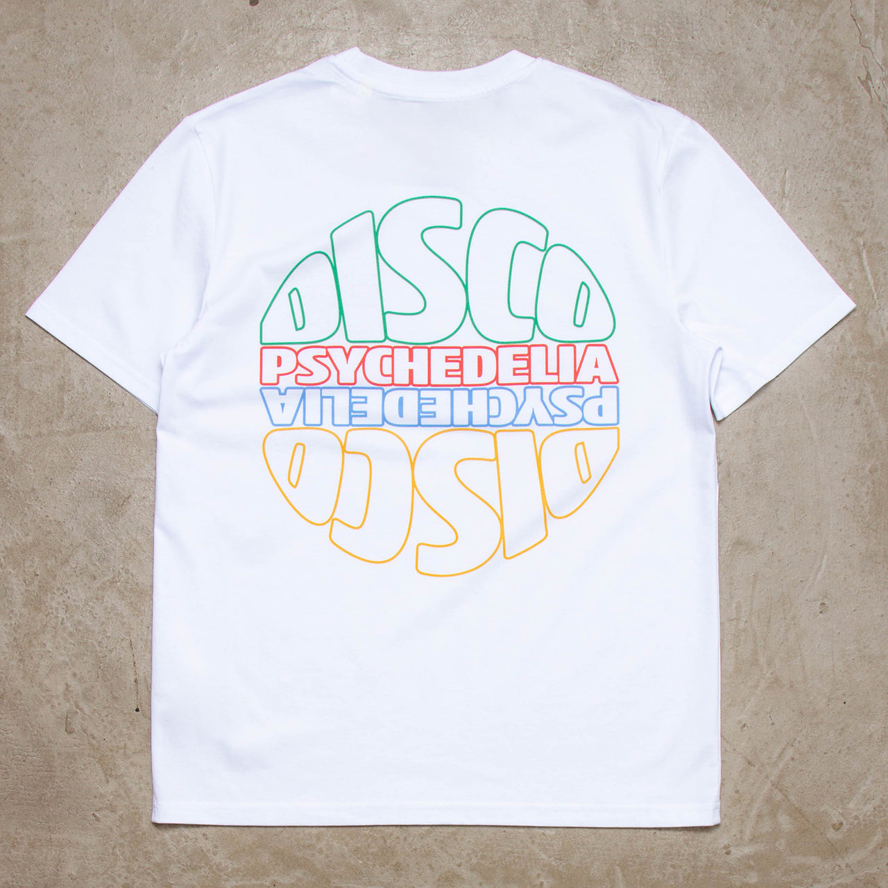 Coloration Revolve Disco Psychedelia Back Print - Tshirt - White