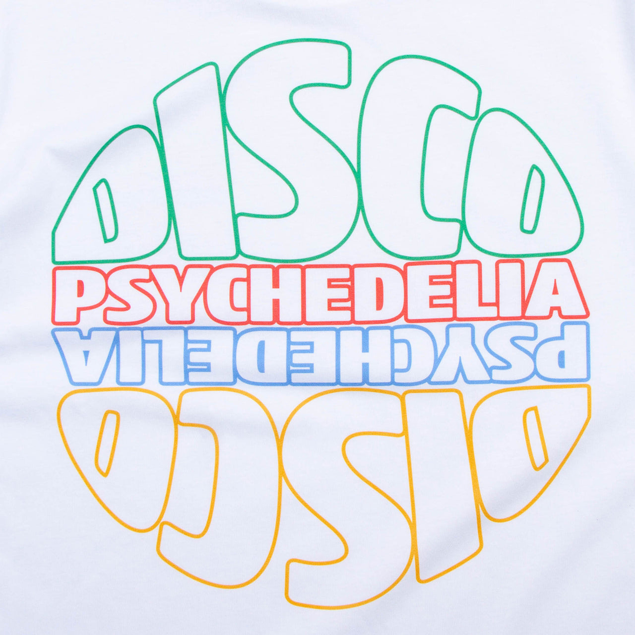 Coloration Revolve Disco Psychedelia Front Print - Tshirt - White