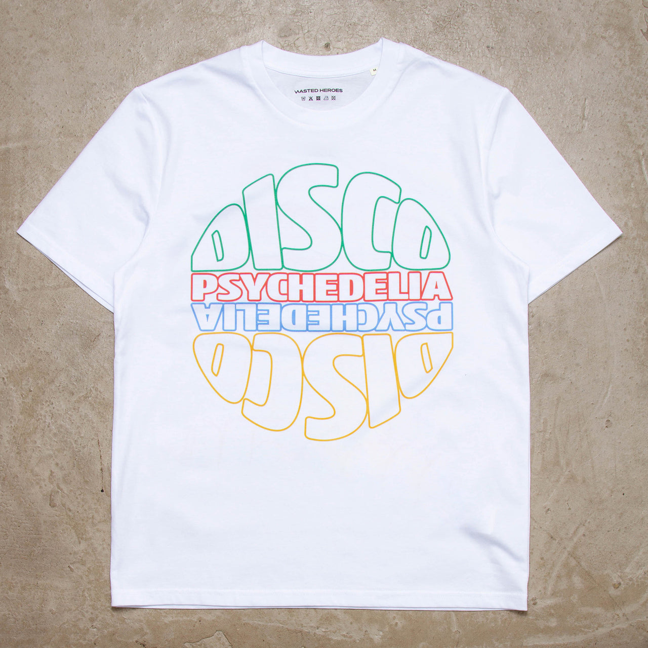 Coloration Revolve Disco Psychedelia Front Print - Tshirt - White