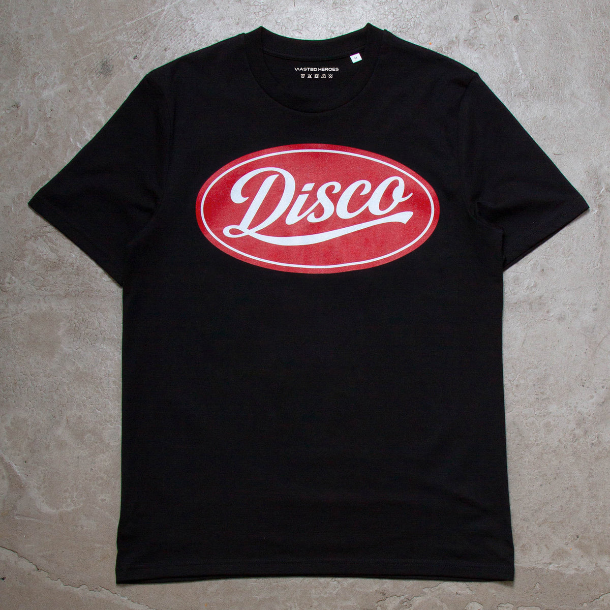 Varsity Disco Front Print - Tshirt - Black