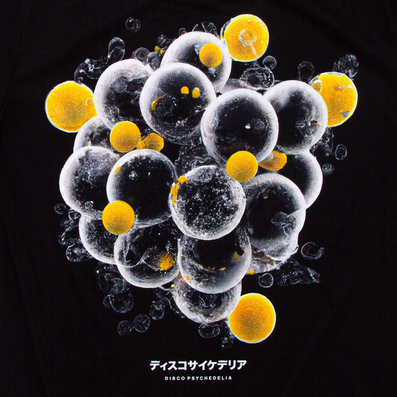 012 Disco Psychedelia Front Print - Tshirt - Black