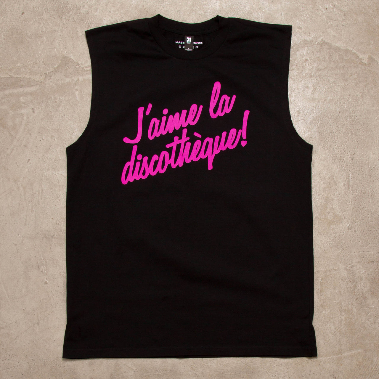 J'aime Discotheque Magenta - Tank Tshirt - Black