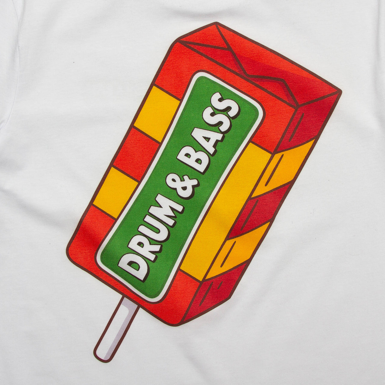 Drumstick & Bass Back Print - Tshirt - White