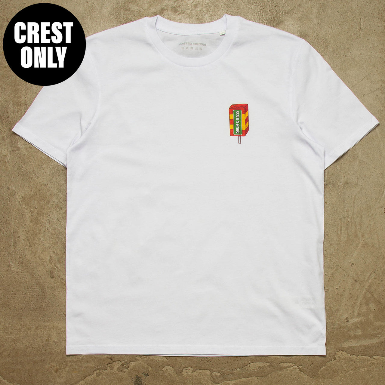 Crest Drumstick & Bass - Tshirt - White
