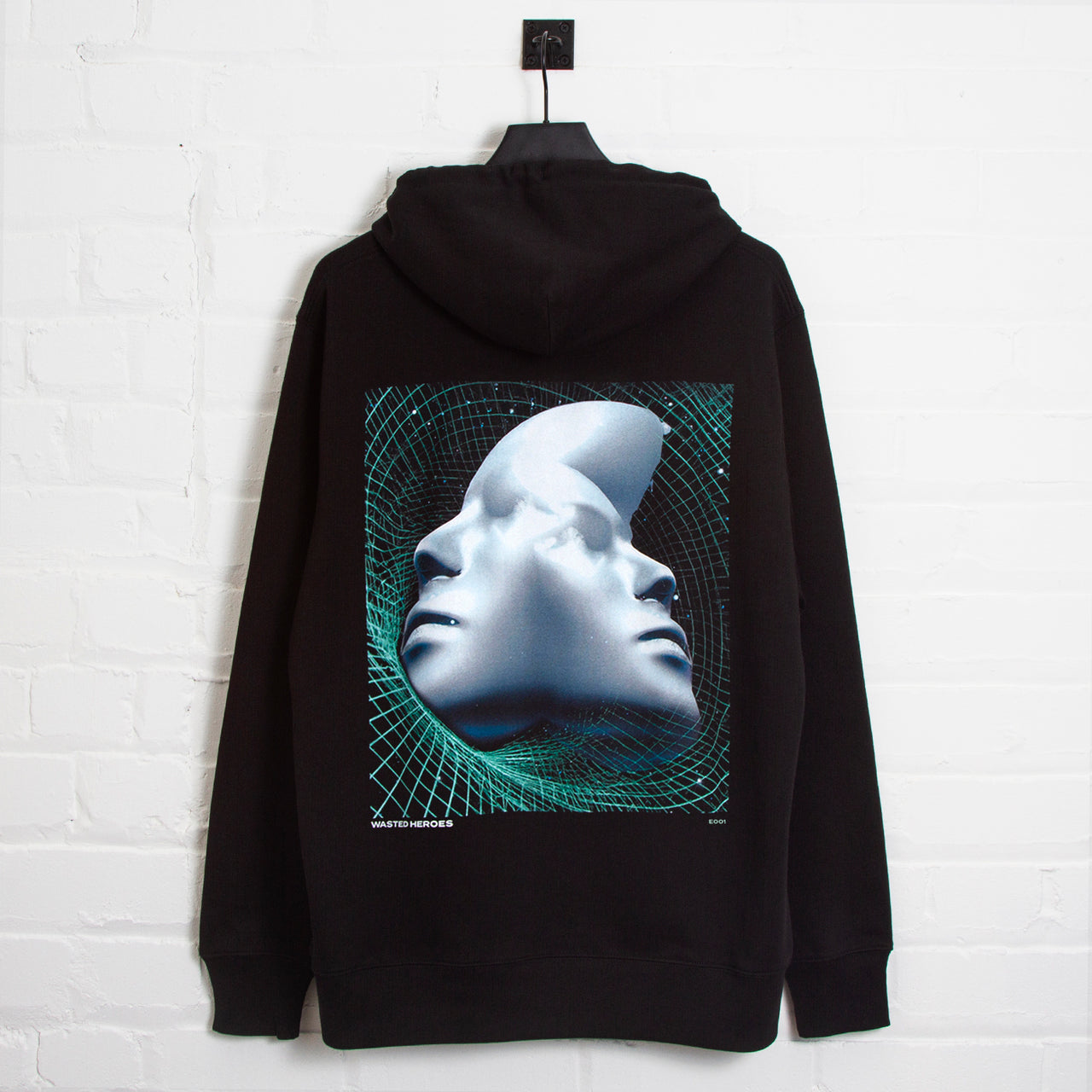 Entity 001 Back Print - Pullover Hood - Black