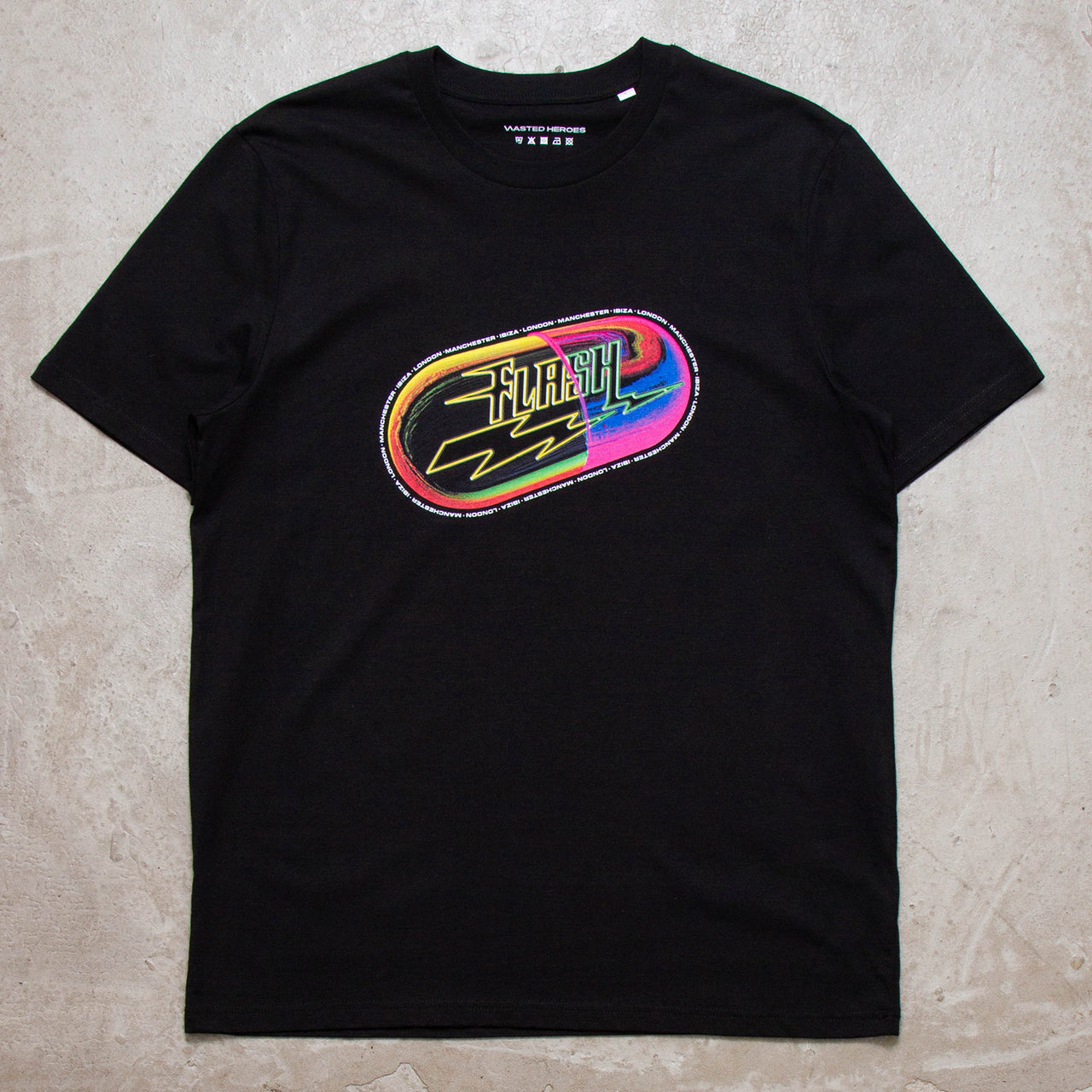 Flash Front Print - Tshirt - Black