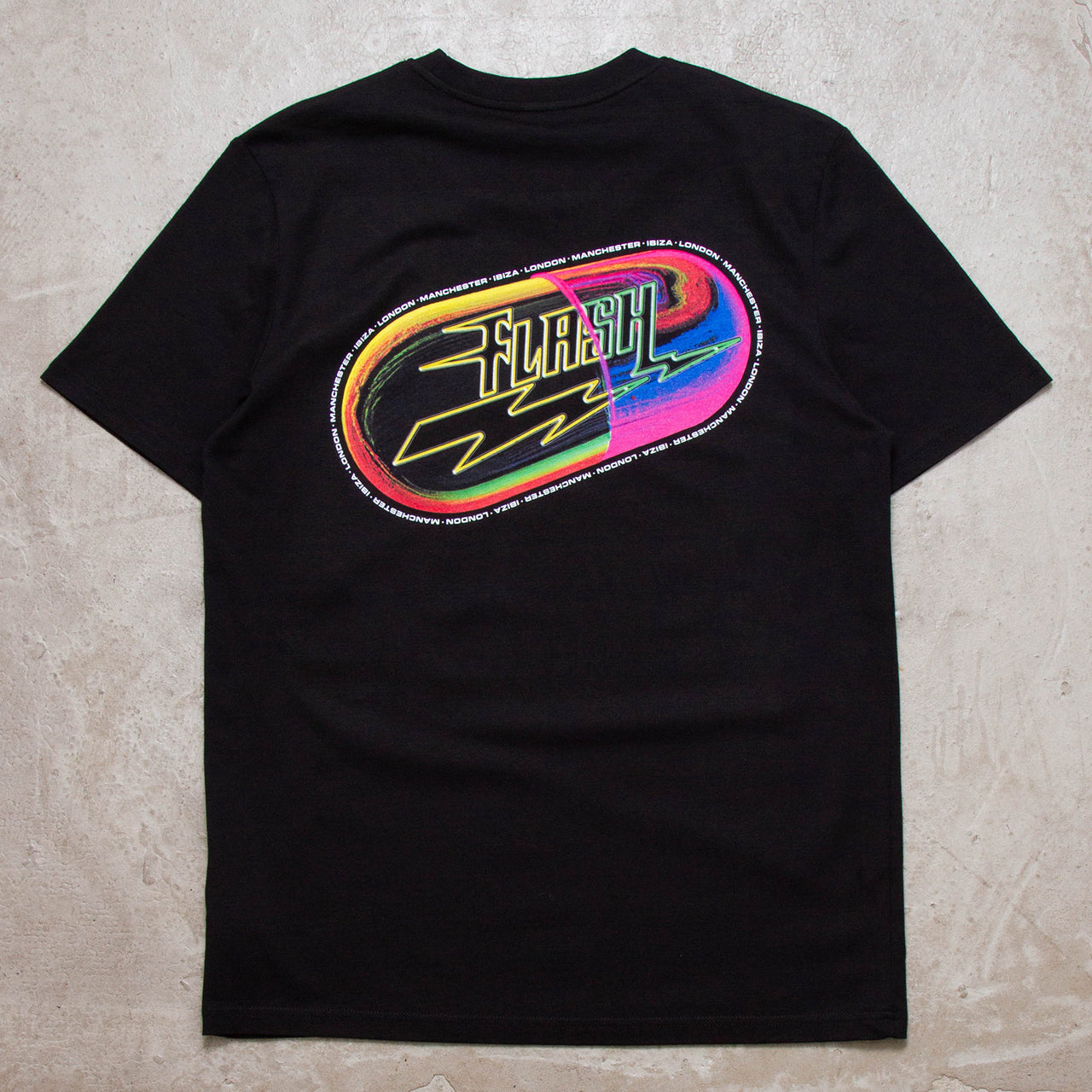 Flash Back Print - Tshirt - Black