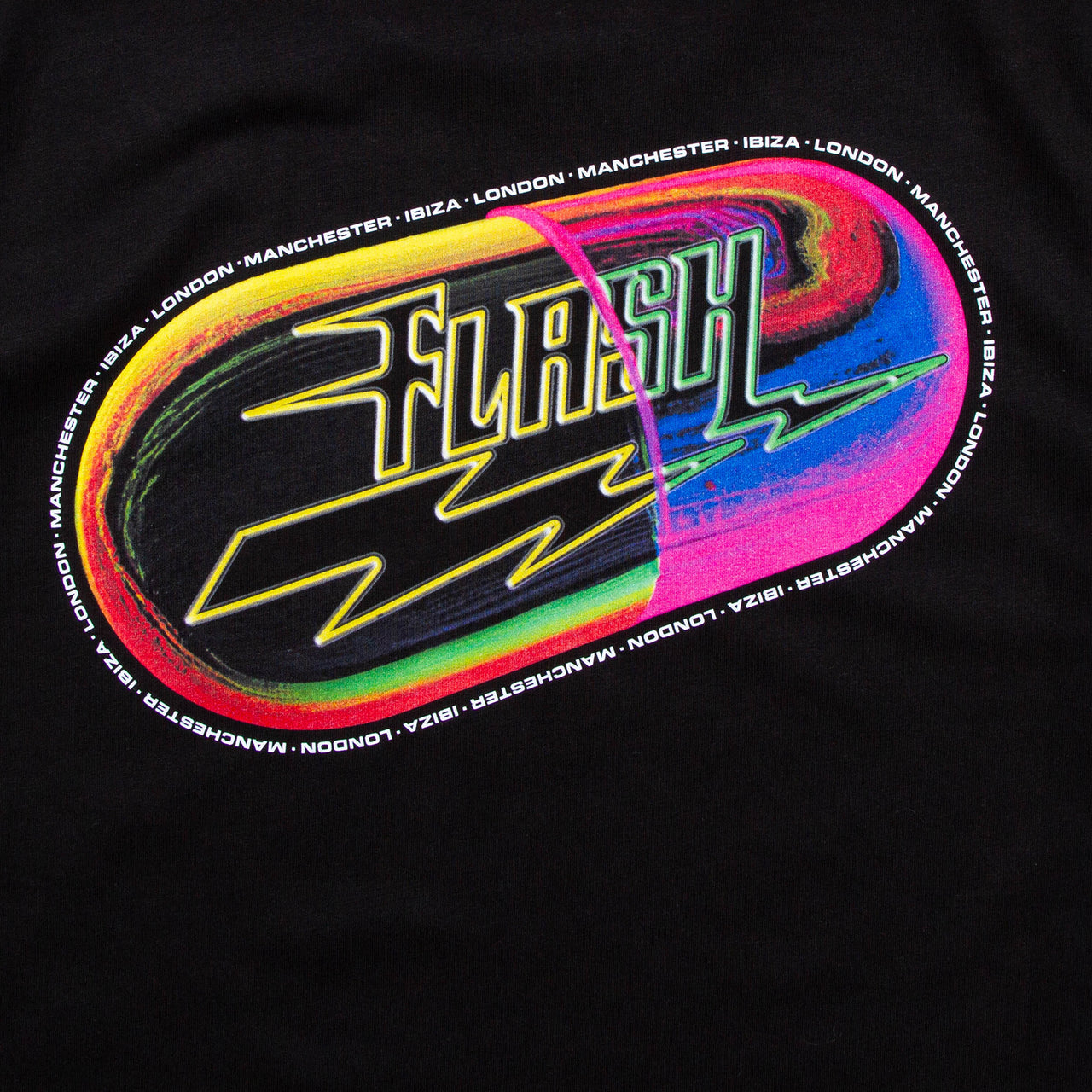 Flash Back Print - Tshirt - Black