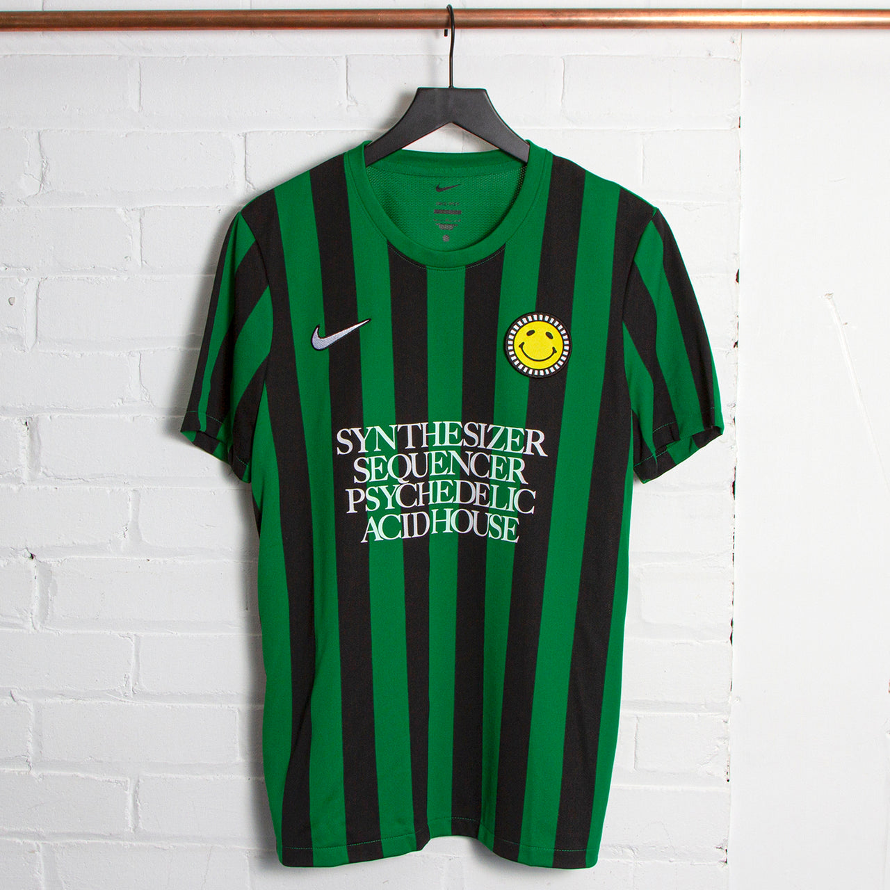 Wasted Heroes Striped Division - Jersey - Green Black Smiley