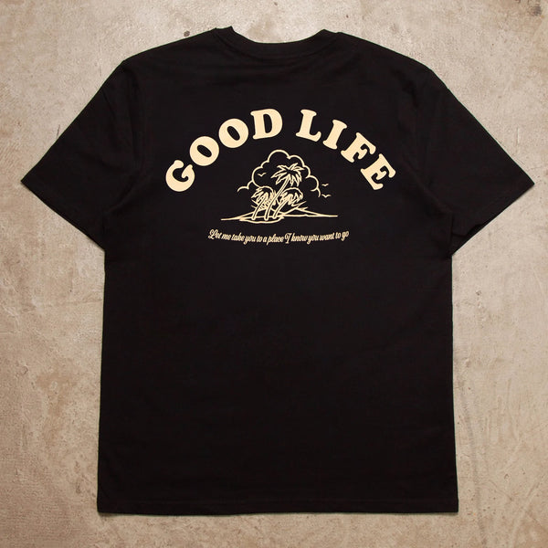 Good Life Black T-Shirt | House Music Streetwear | Wasted Heroes
