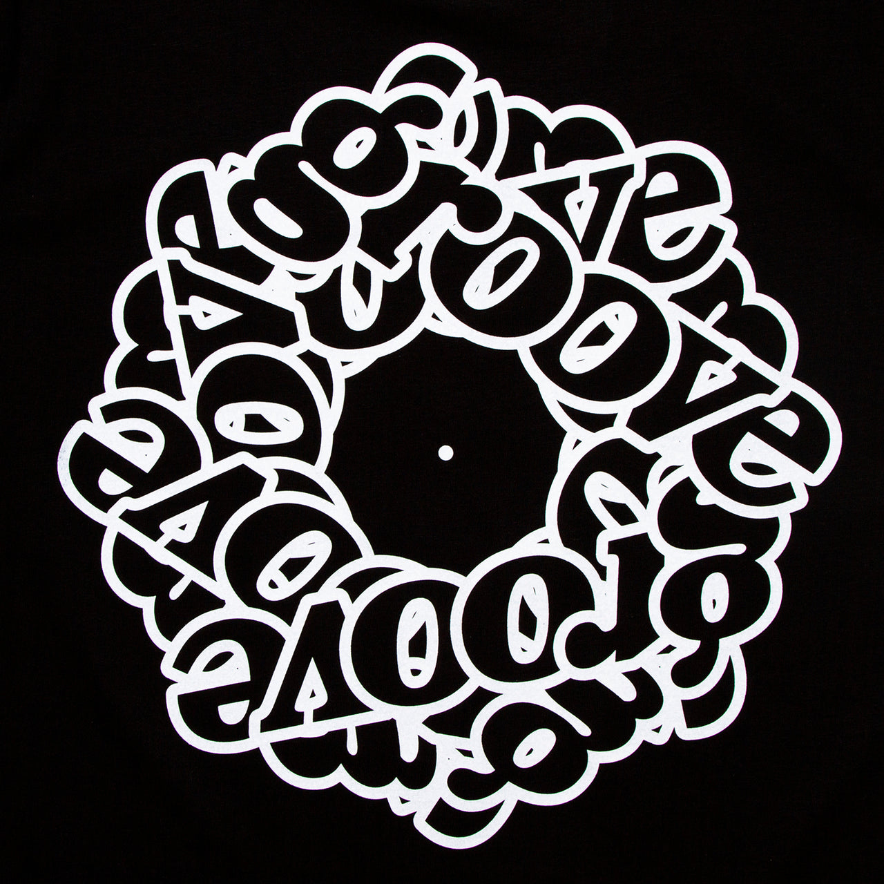 Groove Halo Back Print  - Oversized Tshirt - Black