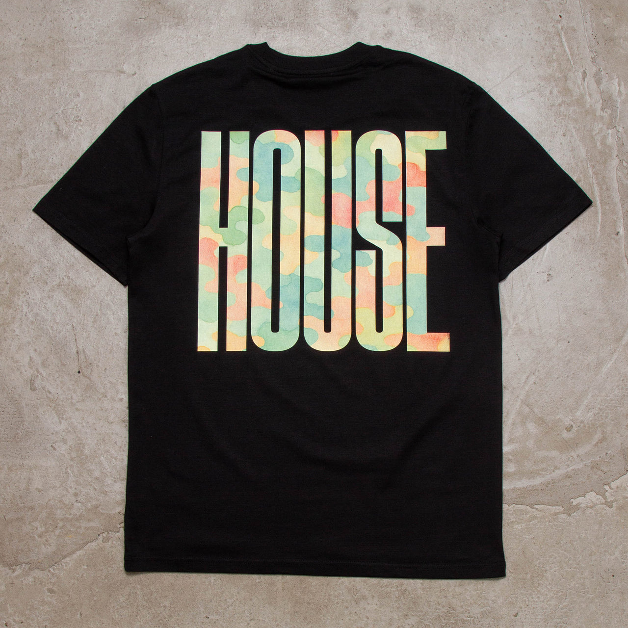 Camo Higher House Back Print - Tshirt - Black