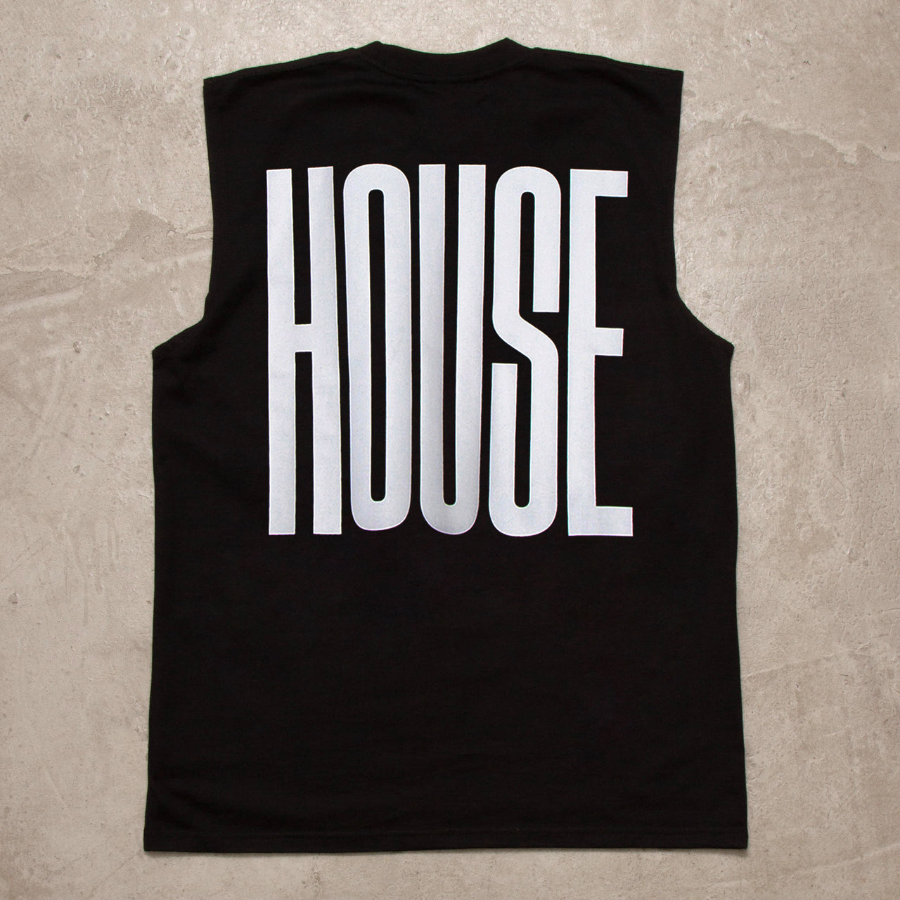 Higher House Back Print - Tank Tshirt - Black