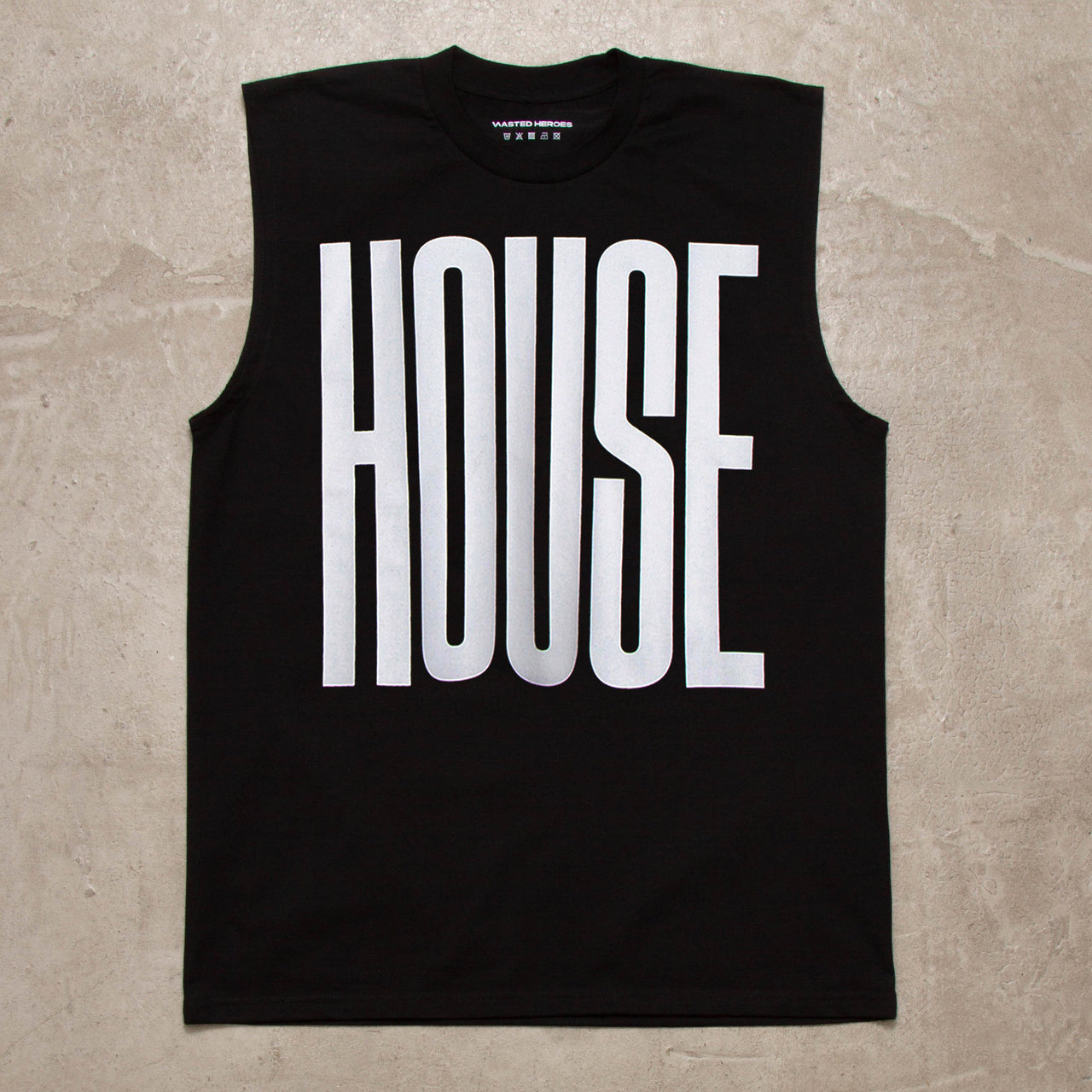 Higher House Front Print - Tank Tshirt - Black