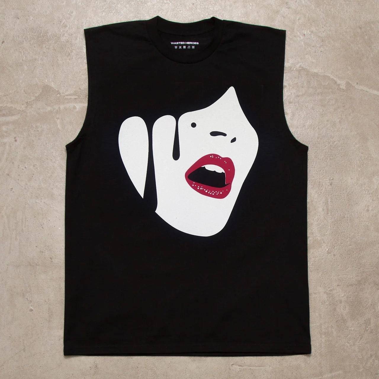 Droplet Face - Tank Tshirt - Black