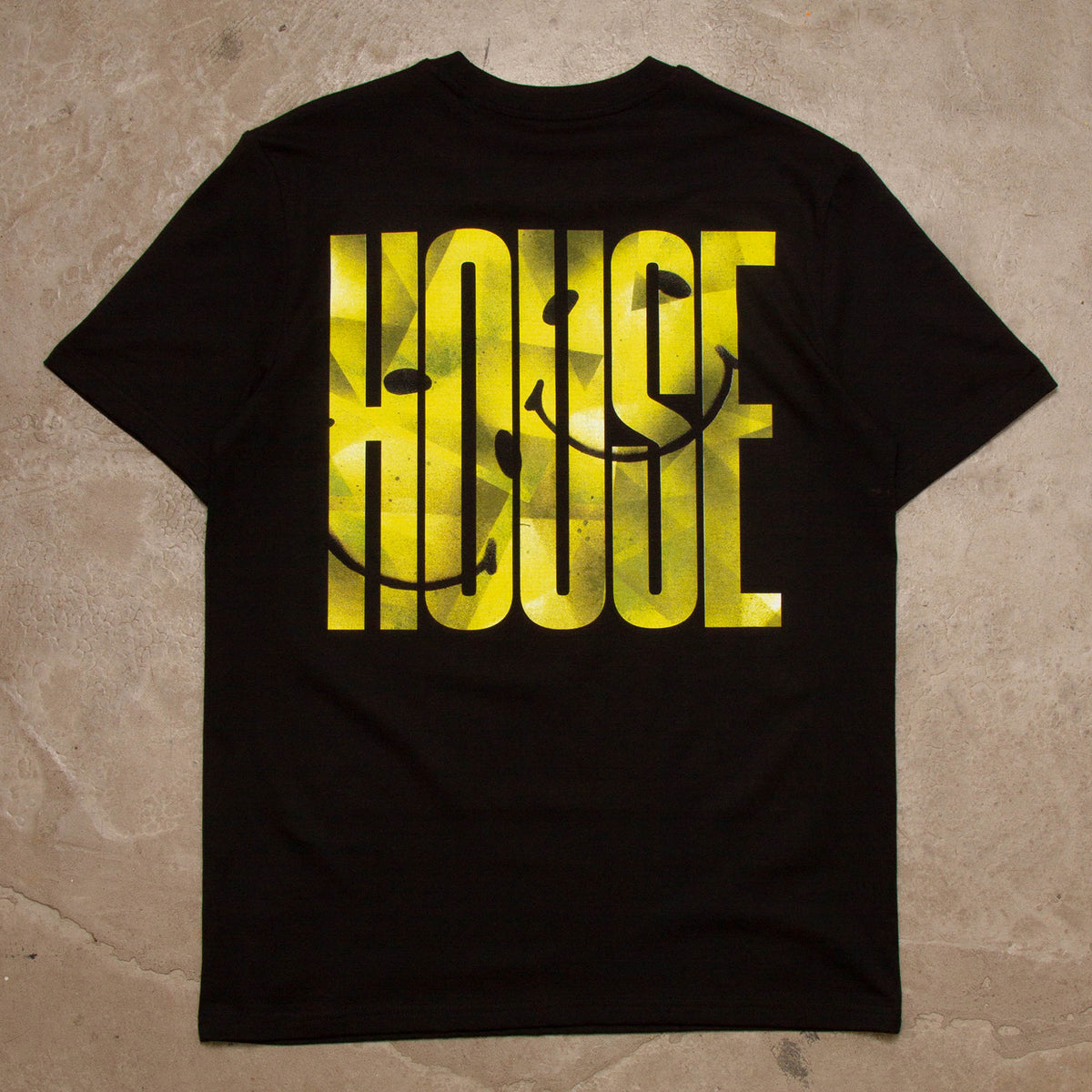 Cast Smiley Higher House Back Print - Tshirt - Black