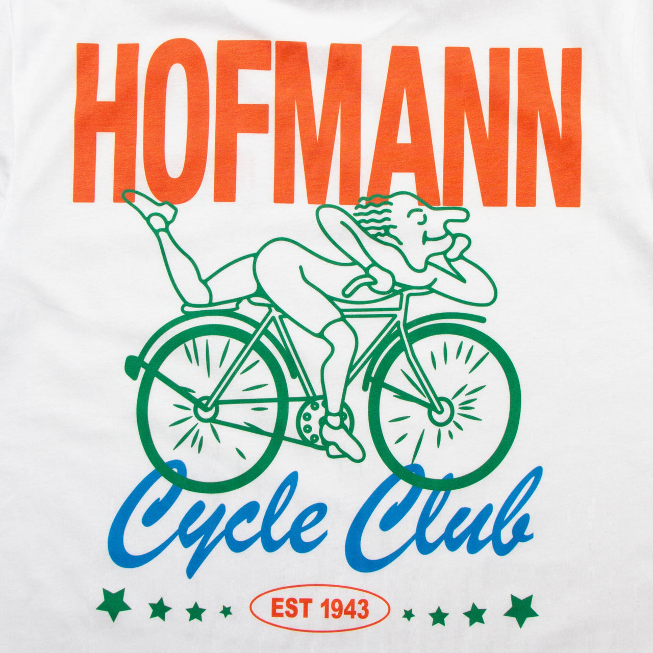 Orange Cycle Club Hofmann Back Print - Tshirt - White