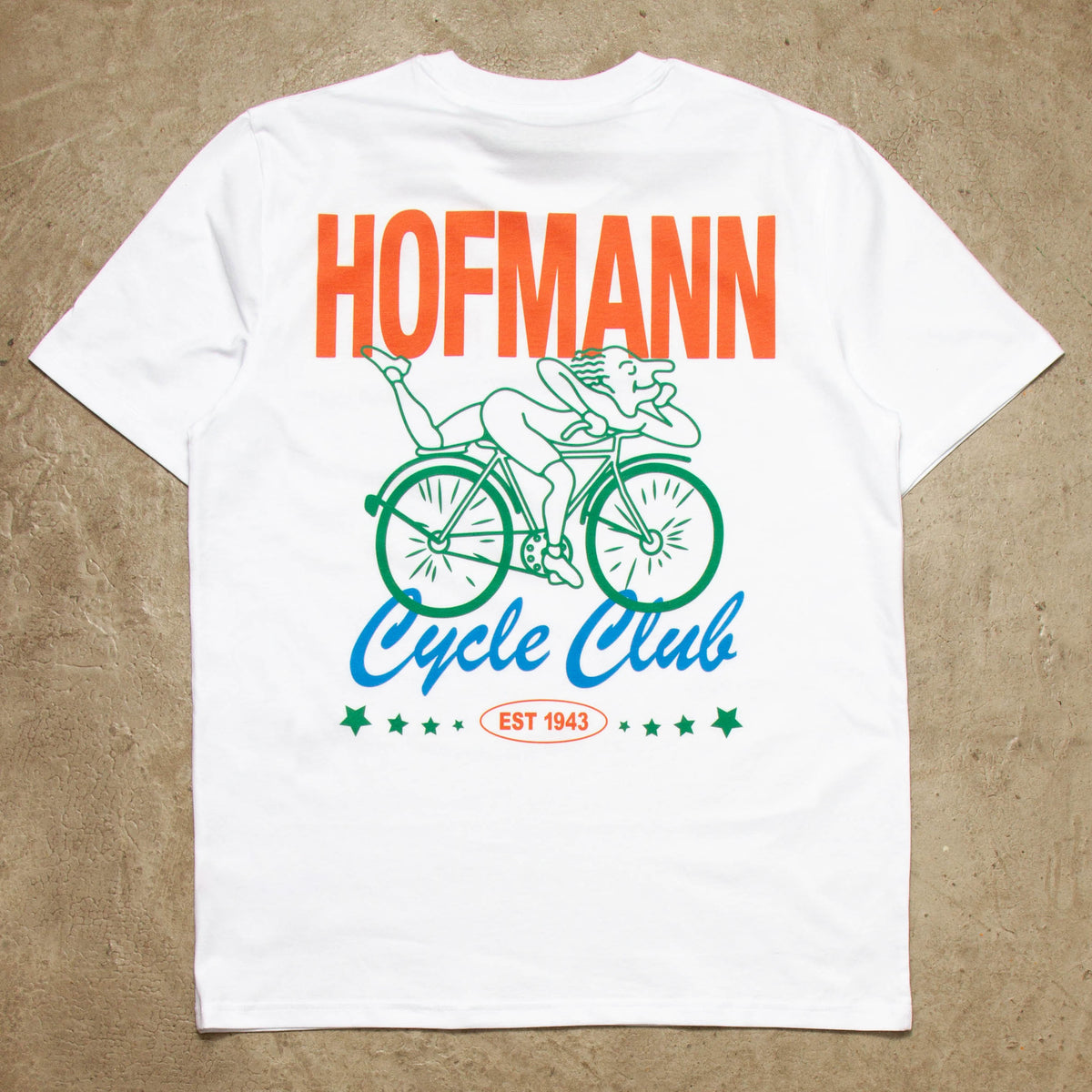 Orange Cycle Club Hofmann Back Print - Tshirt - White
