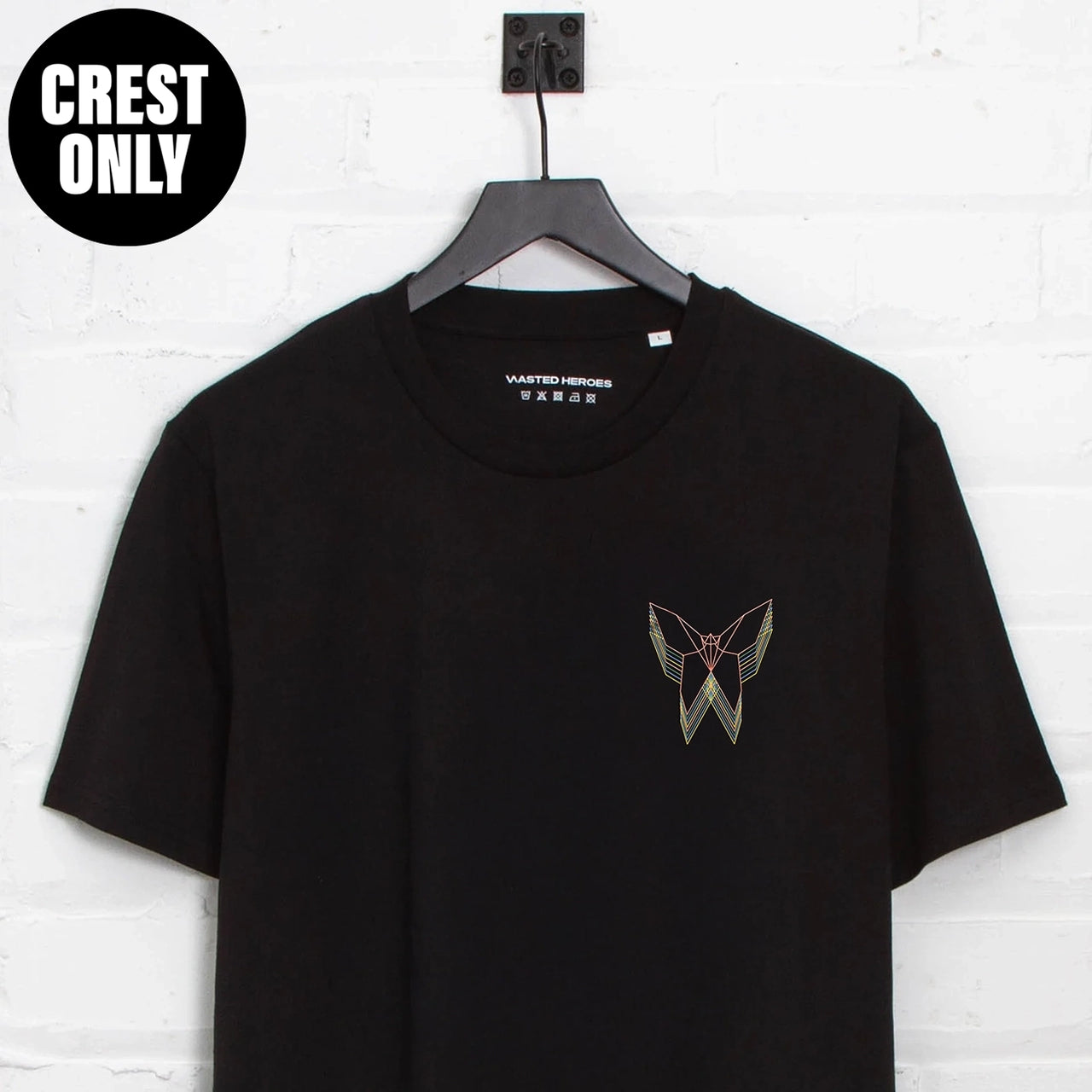 Crest Trails Origami Butterfly Back Print - Tshirt - Black