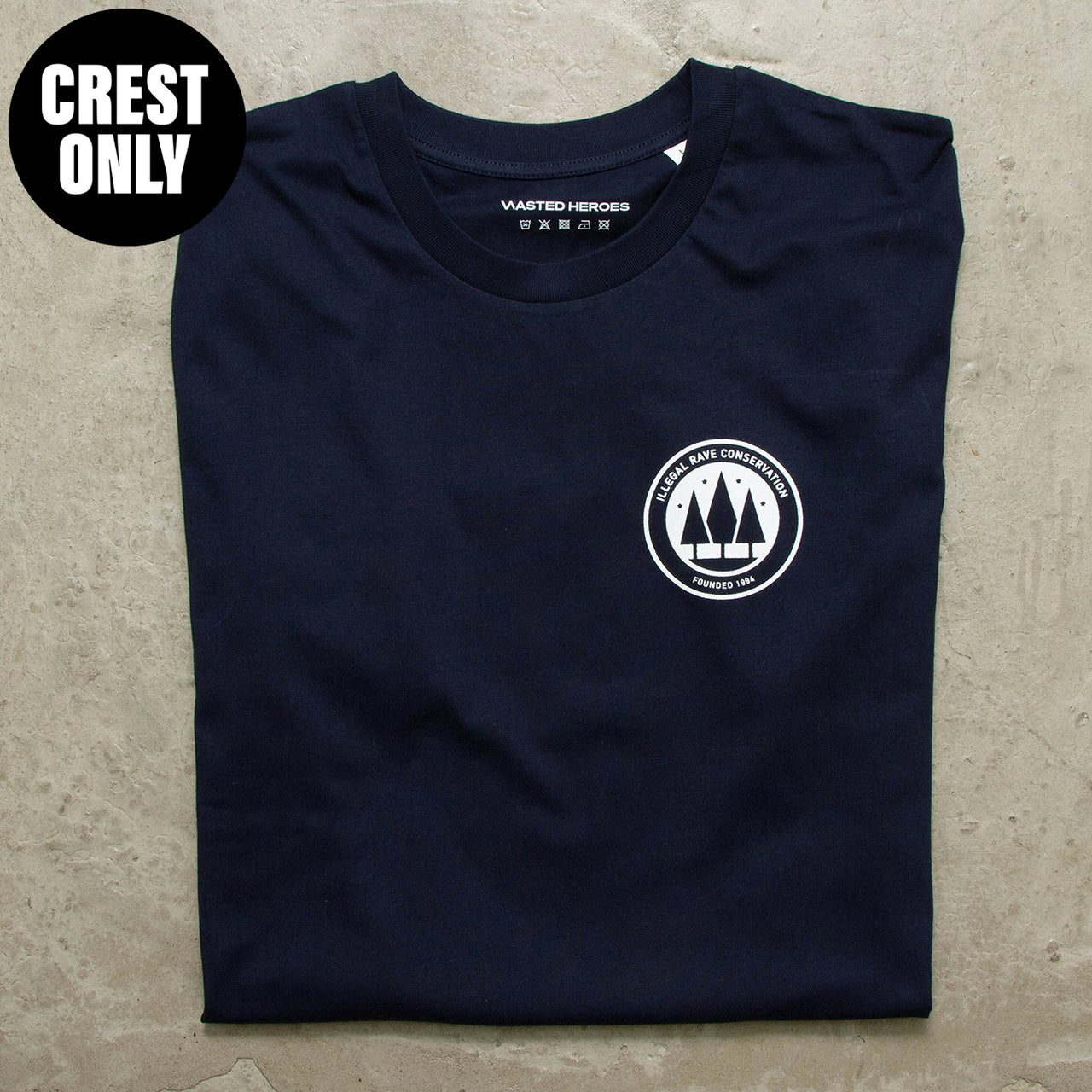 Crest Illegal Rave Conservation - Tshirt - Navy