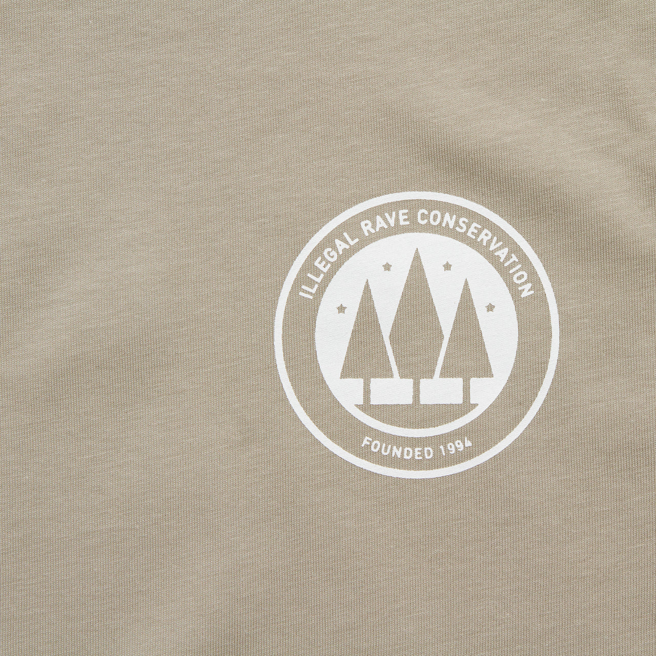 Crest Illegal Rave Conservation - Tshirt - Stone