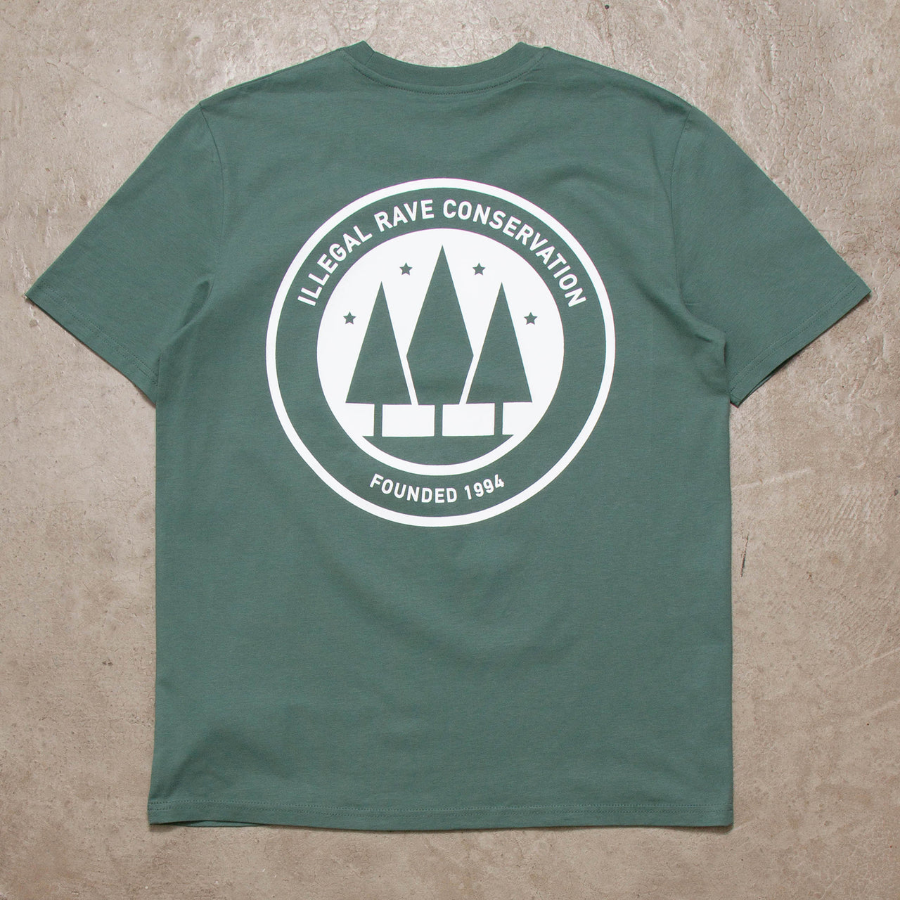 Illegal Rave Conservation Back Print - Tshirt - Green