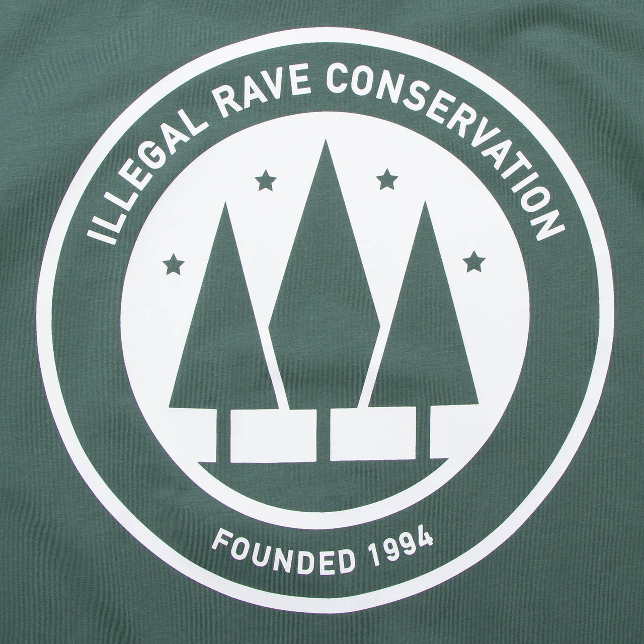 Illegal Rave Conservation Back Print - Tshirt - Green