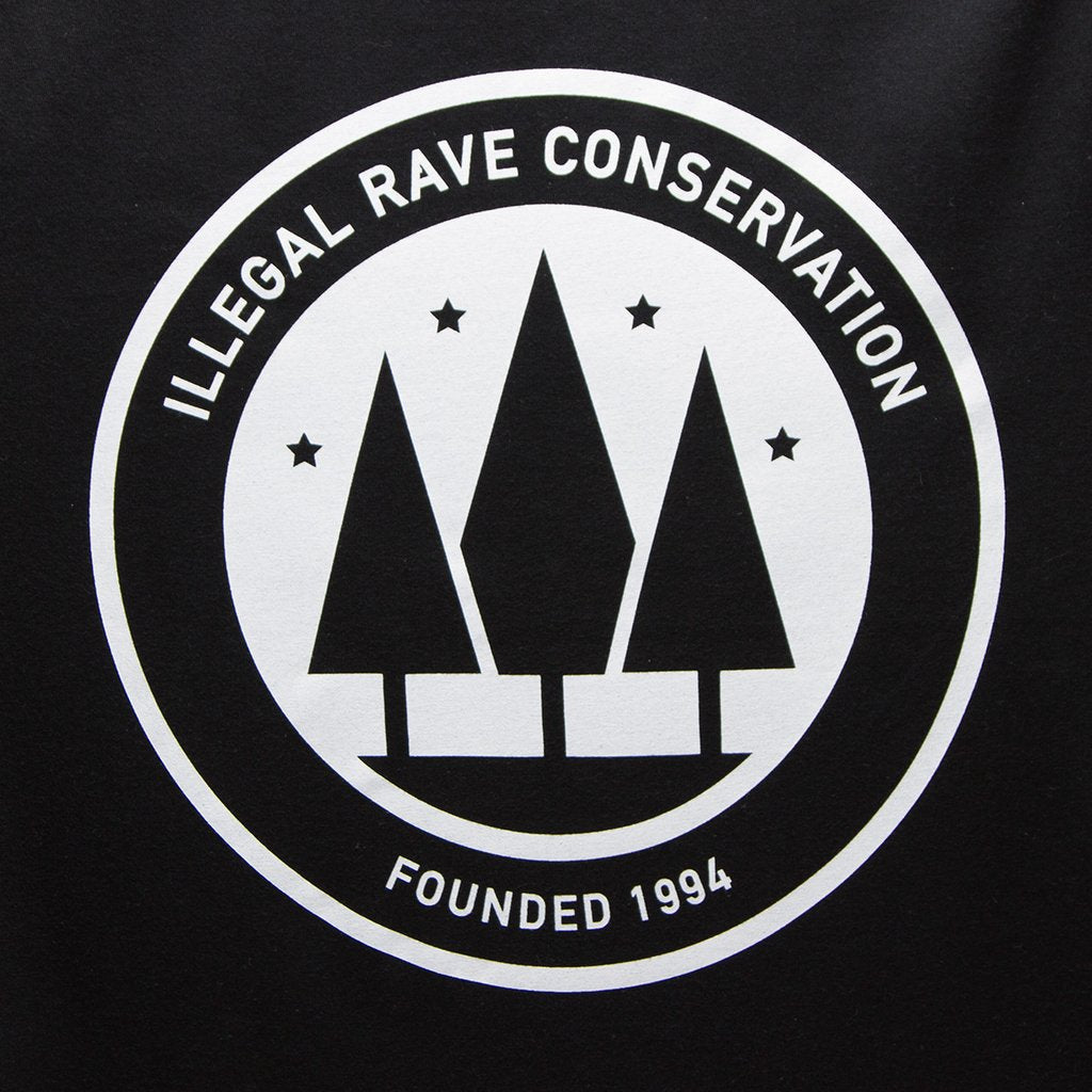 Crest Illegal Rave Conservation  - Oversized Tshirt - Black