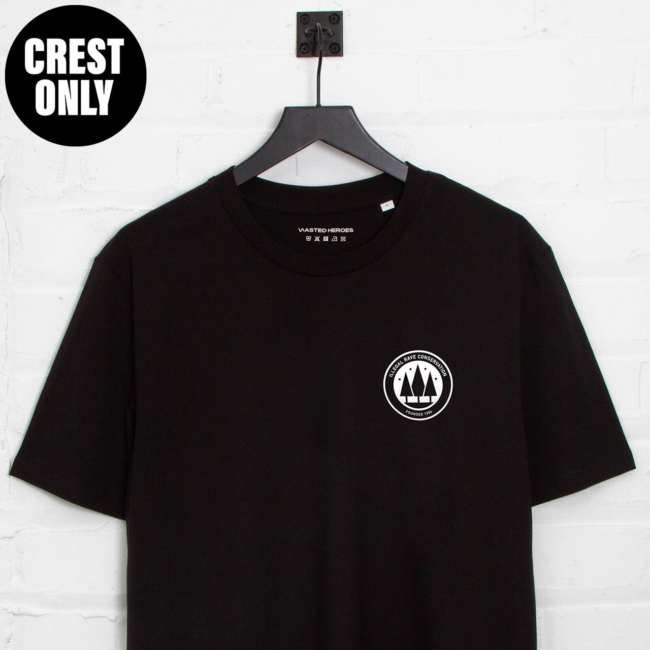 Crest Illegal Rave Conservation - Tshirt - Black