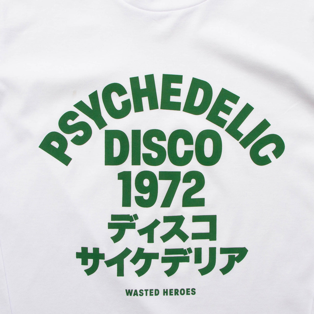 1972 Psychedelic Disco Back Print - Long Sleeve Tshirt - White