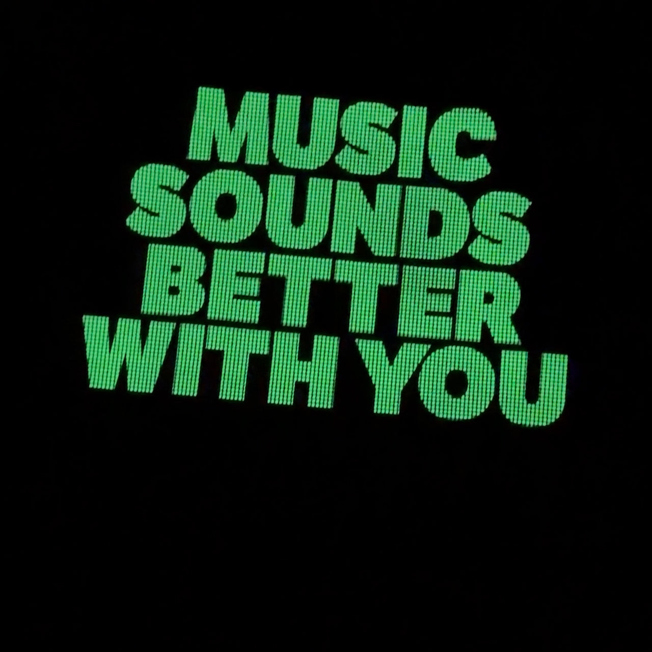 Ltd Edition UV Glow Music Sounds Back Print - Tshirt - Black