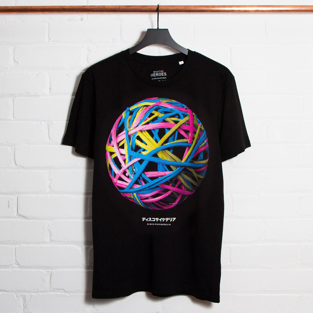 010 Disco Psychedelia Front Print - Tshirt - Black