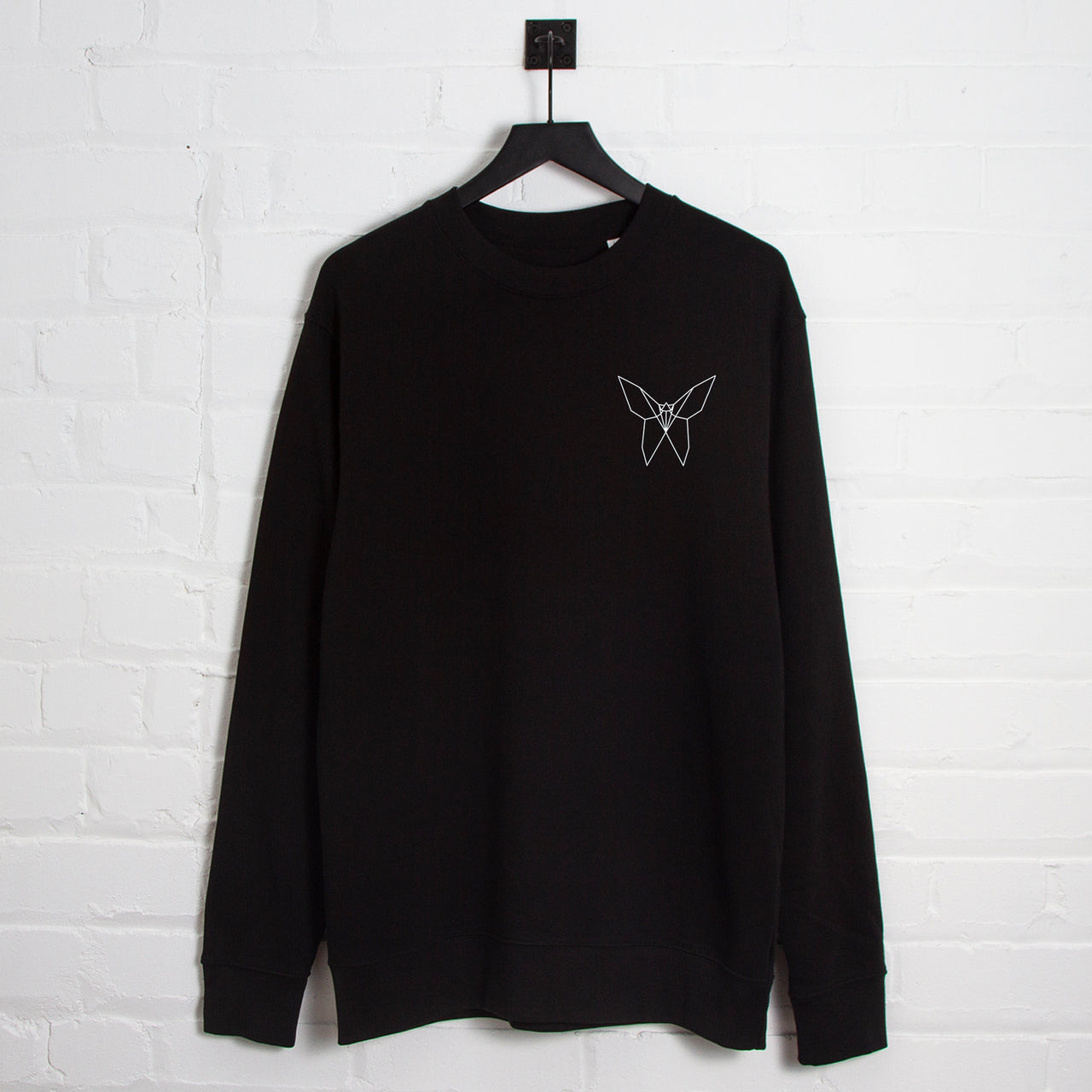 Crest Origami Butterfly - Sweatshirt - Black