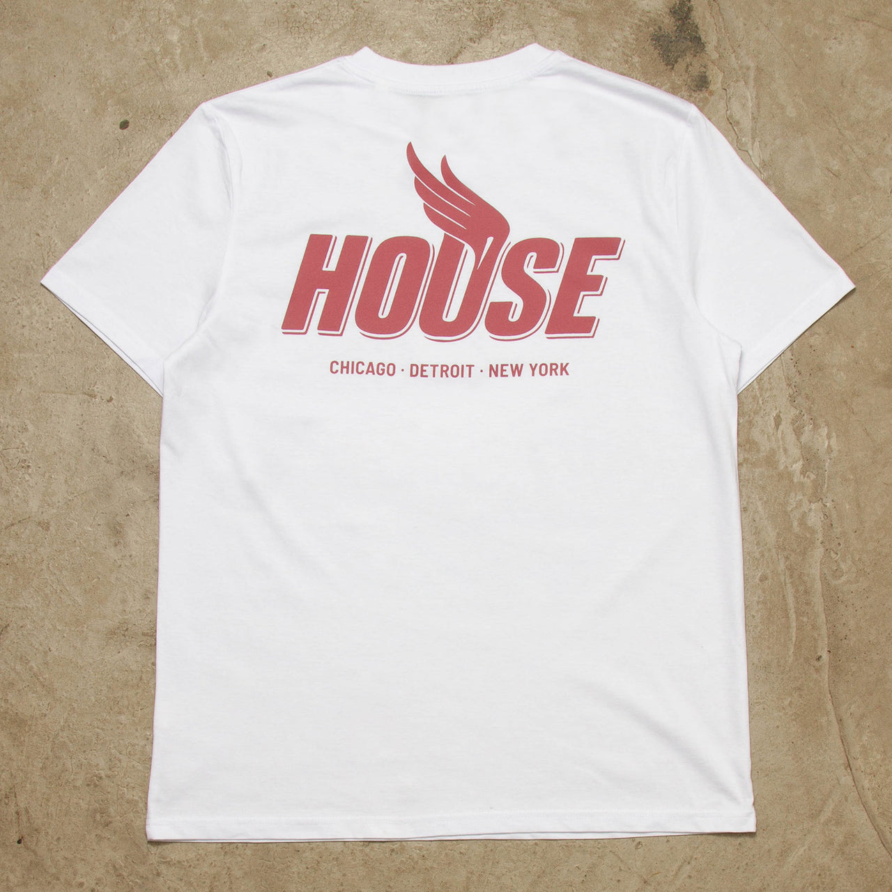 Red Peak House Back Print - Tshirt - White