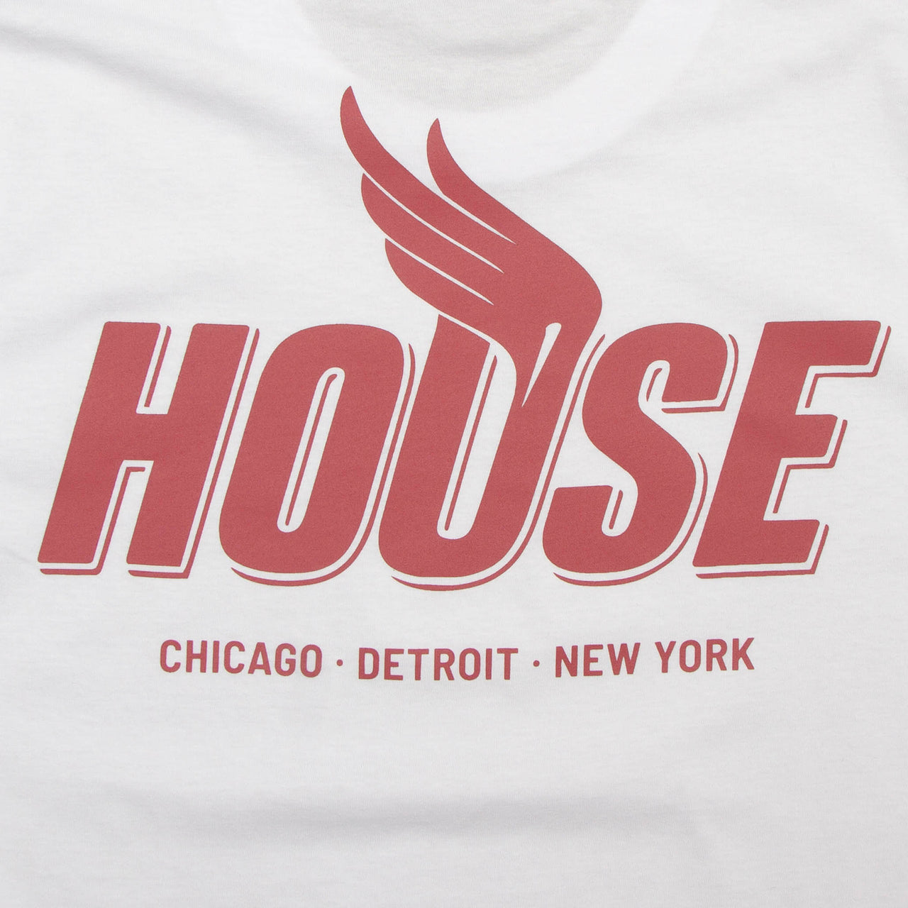 Red Peak House Back Print - Tshirt - White
