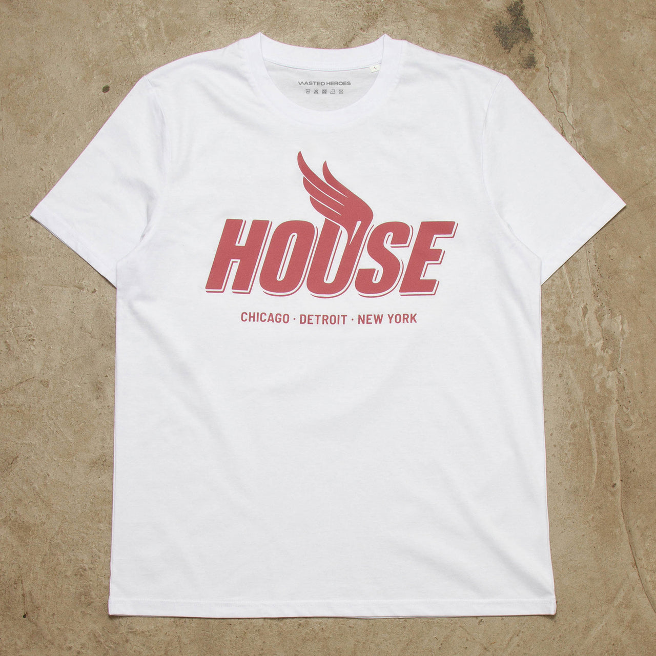 Red Peak House Front Print - Tshirt - White