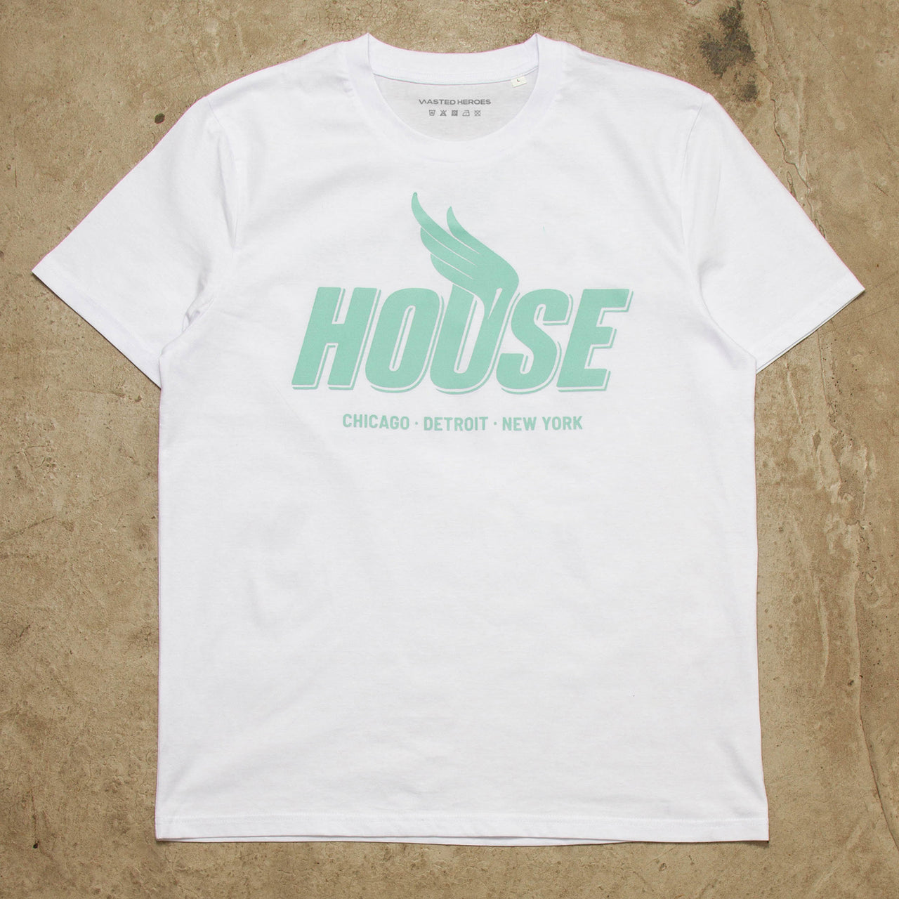 Green Peak House Front Print - Tshirt - White