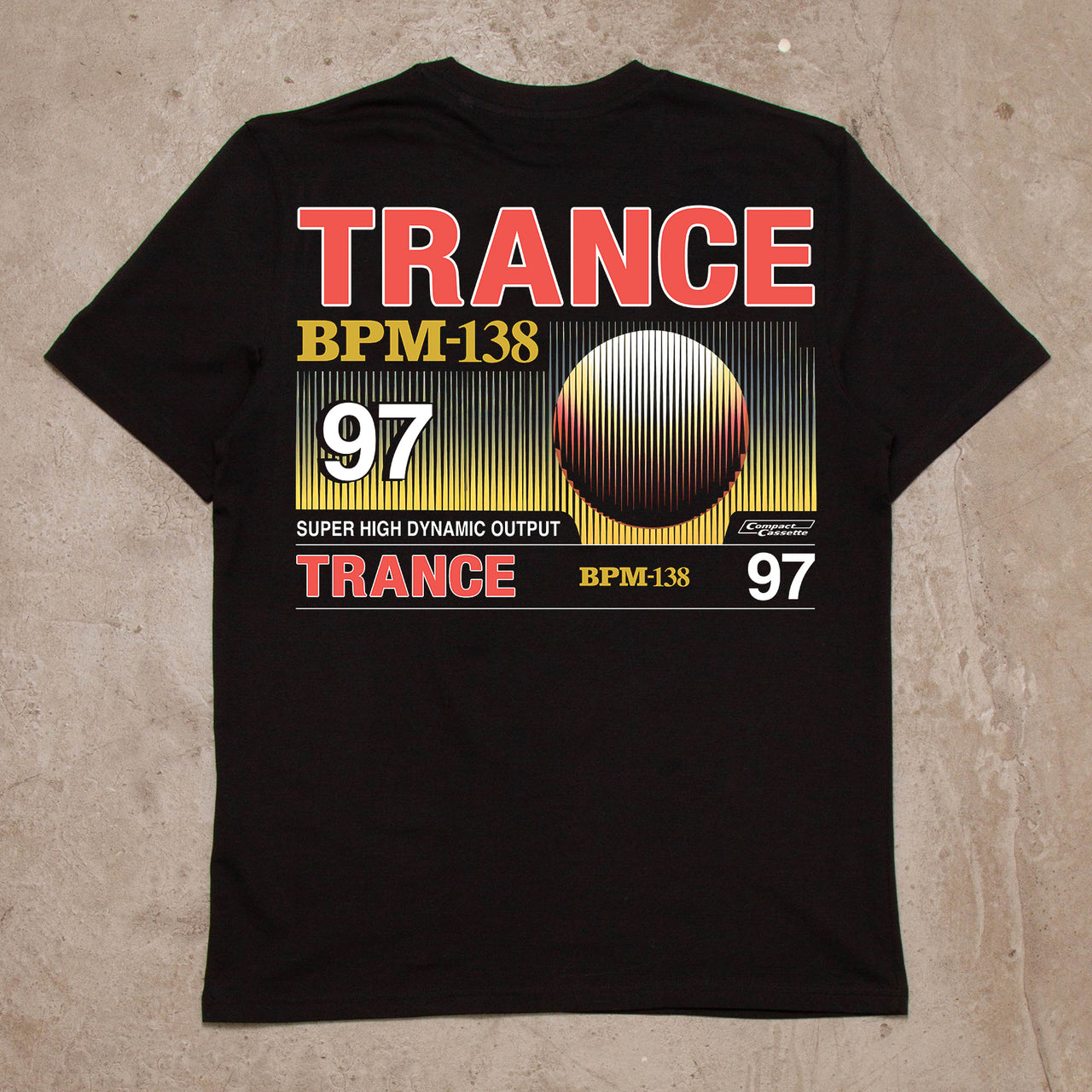 Cassette Trance 97 Back Print - Tshirt - Black