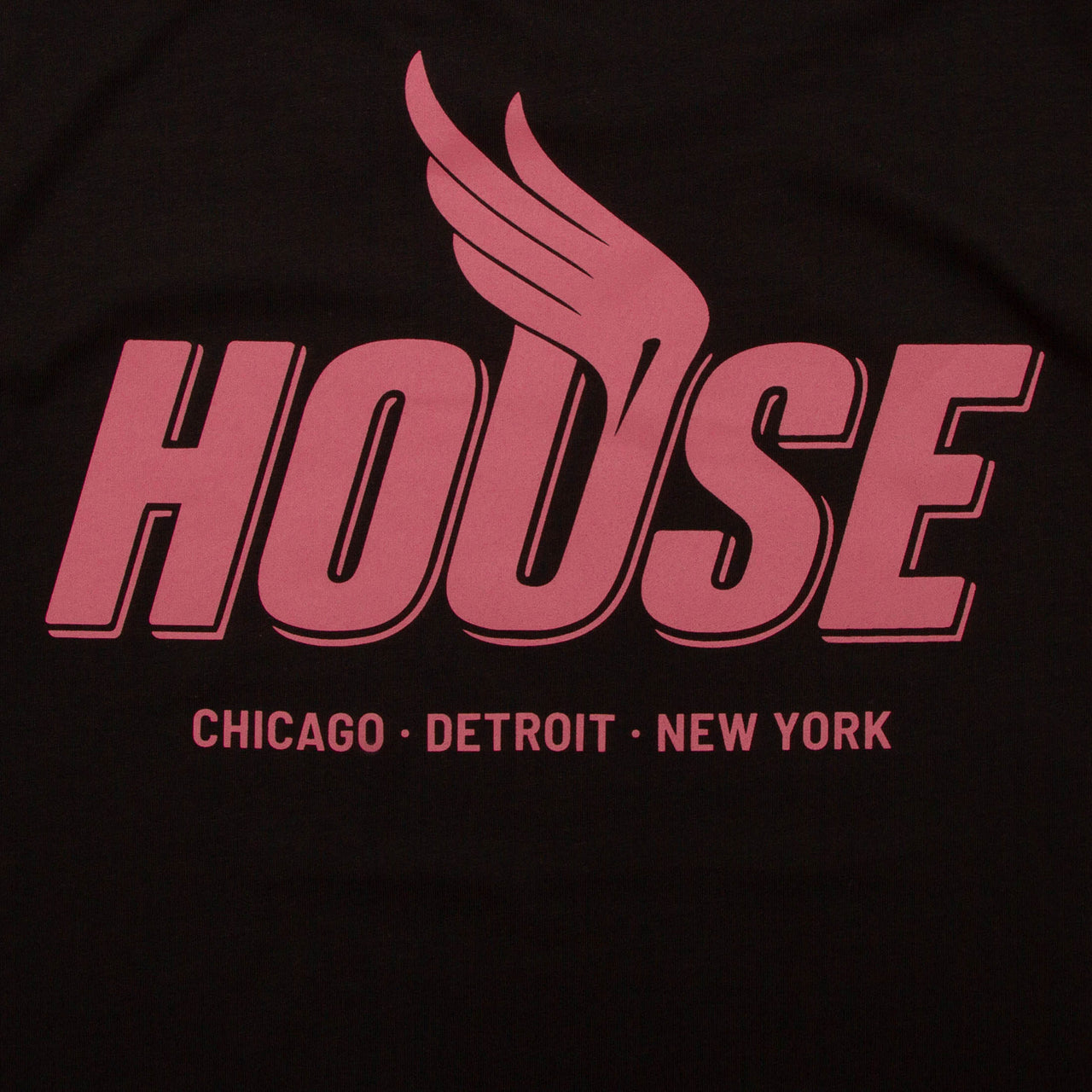 Red Peak House Front Print - Tshirt - Black